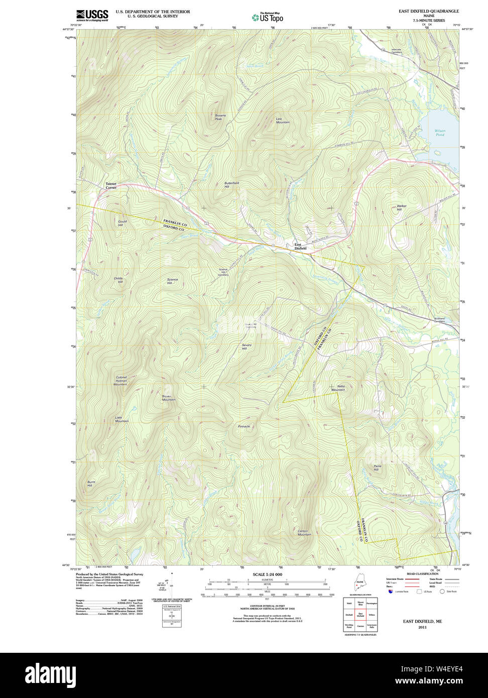 Dixfield maine map hires stock photography and images Alamy