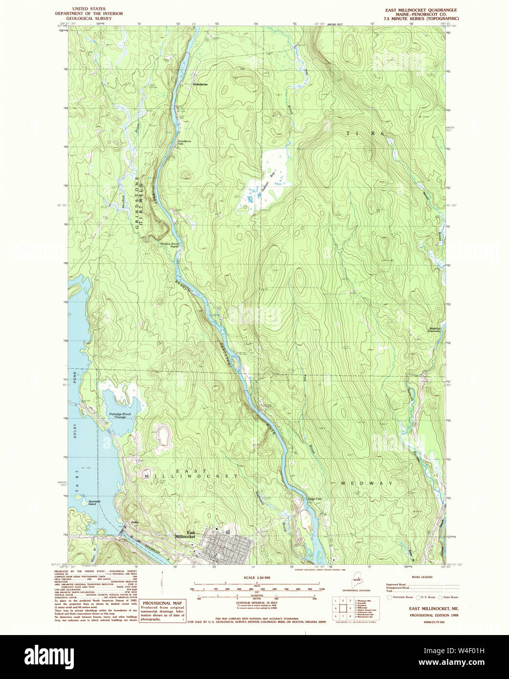 Map of east millinocket hires stock photography and images Alamy