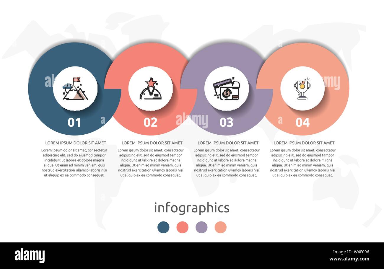 Modern flat vector illustration. Circular infographic template with ...