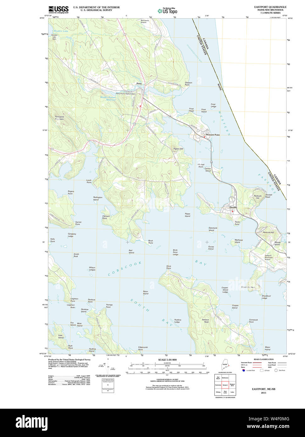 Maine USGS Historical Map Eastport 20110909 TM Restoration Stock Photo