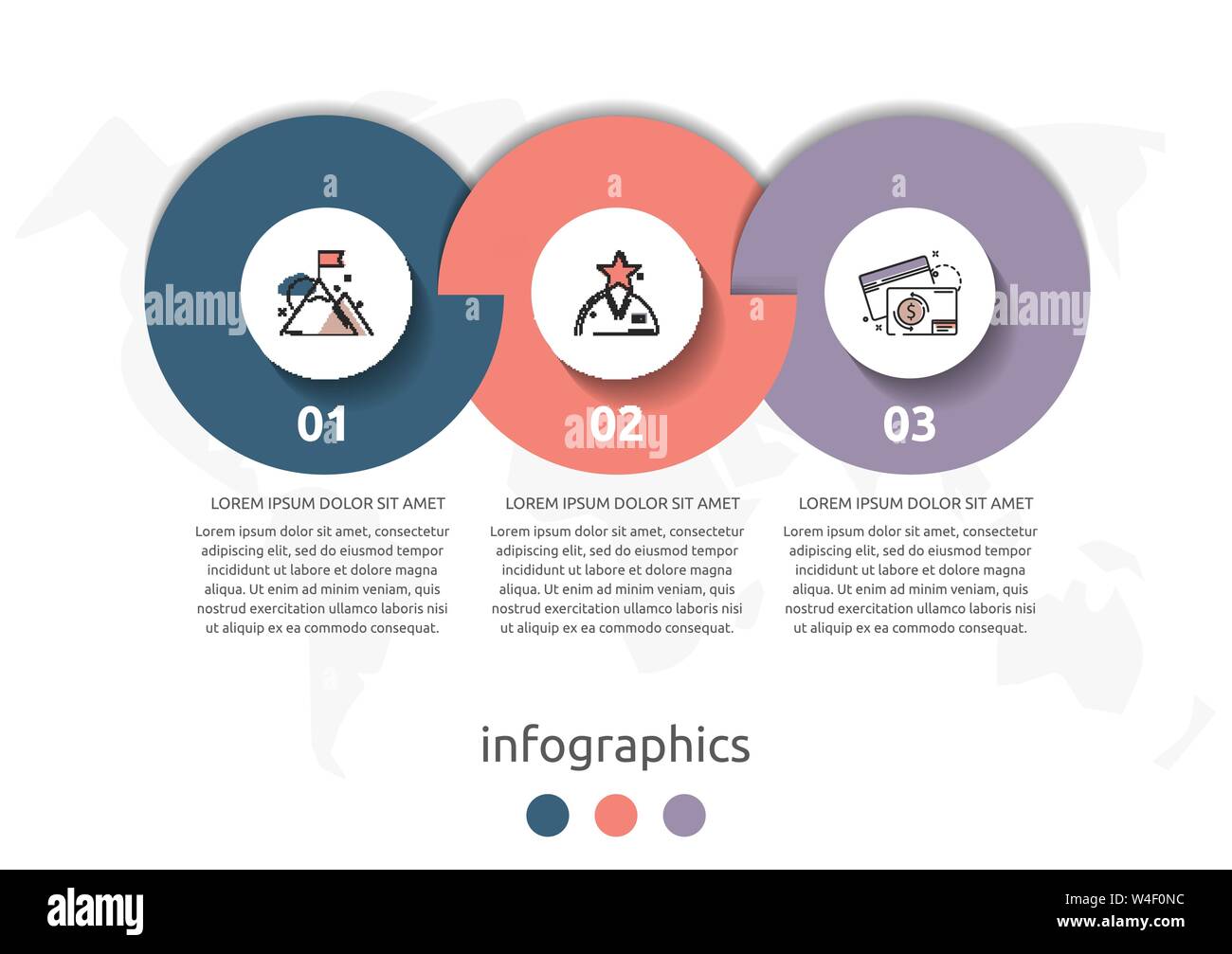 Modern flat vector illustration. Circular infographic template with ...
