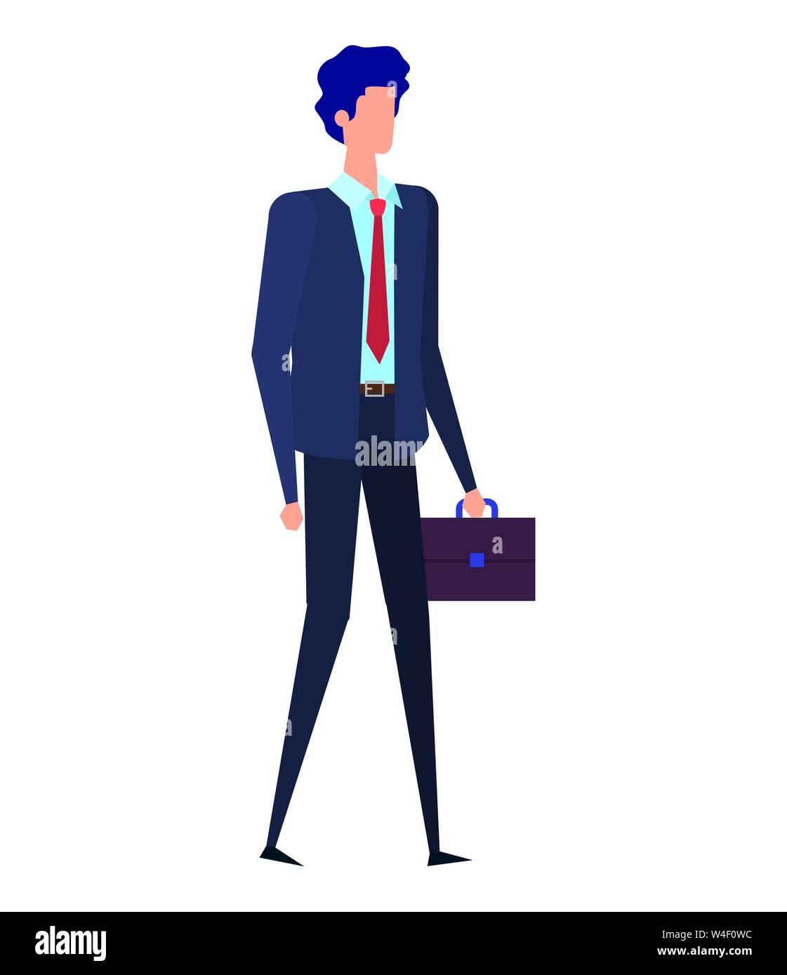 elegant young businessman with portfolio Stock Vector Image & Art - Alamy