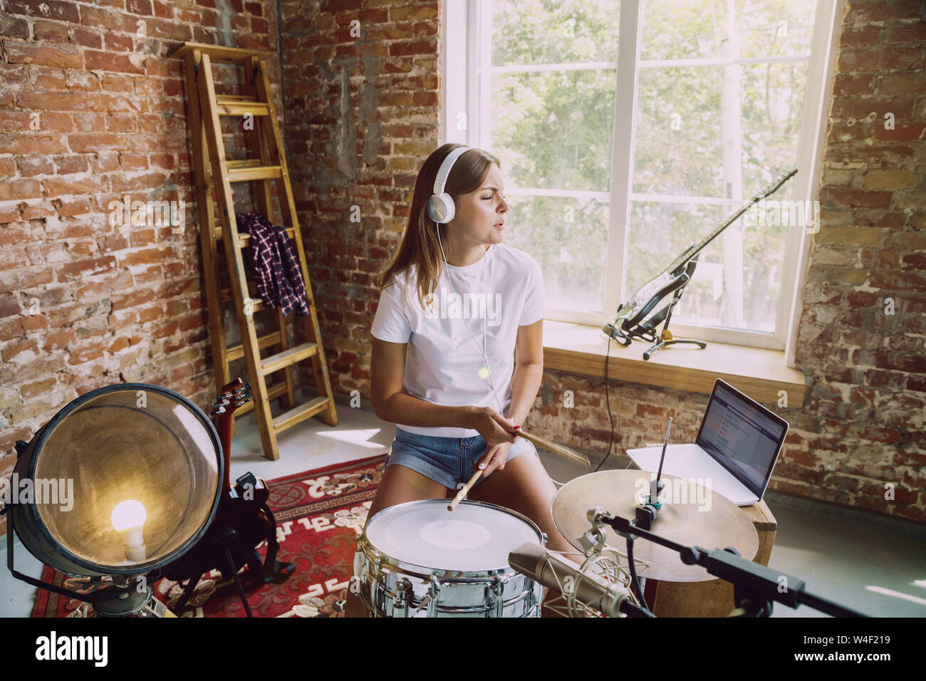 headphones recording music video blog 