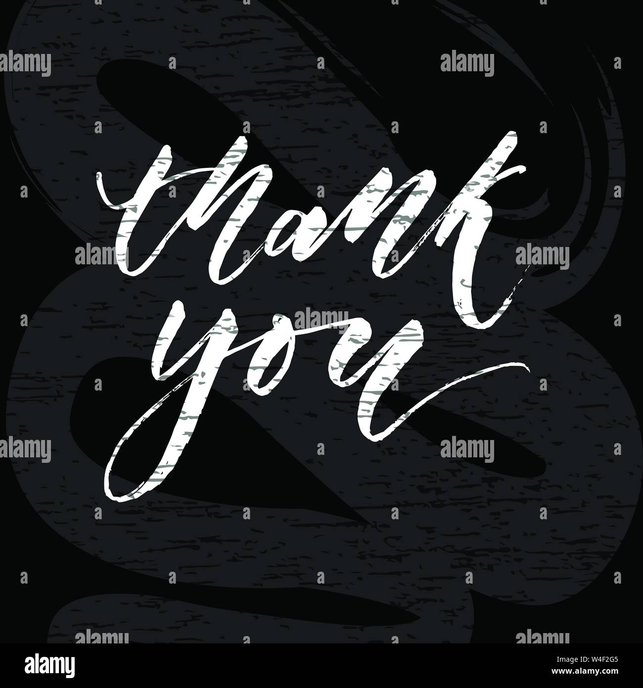 Thank you Watercolor Lettering Calligraphy Vector Illustration Stock ...