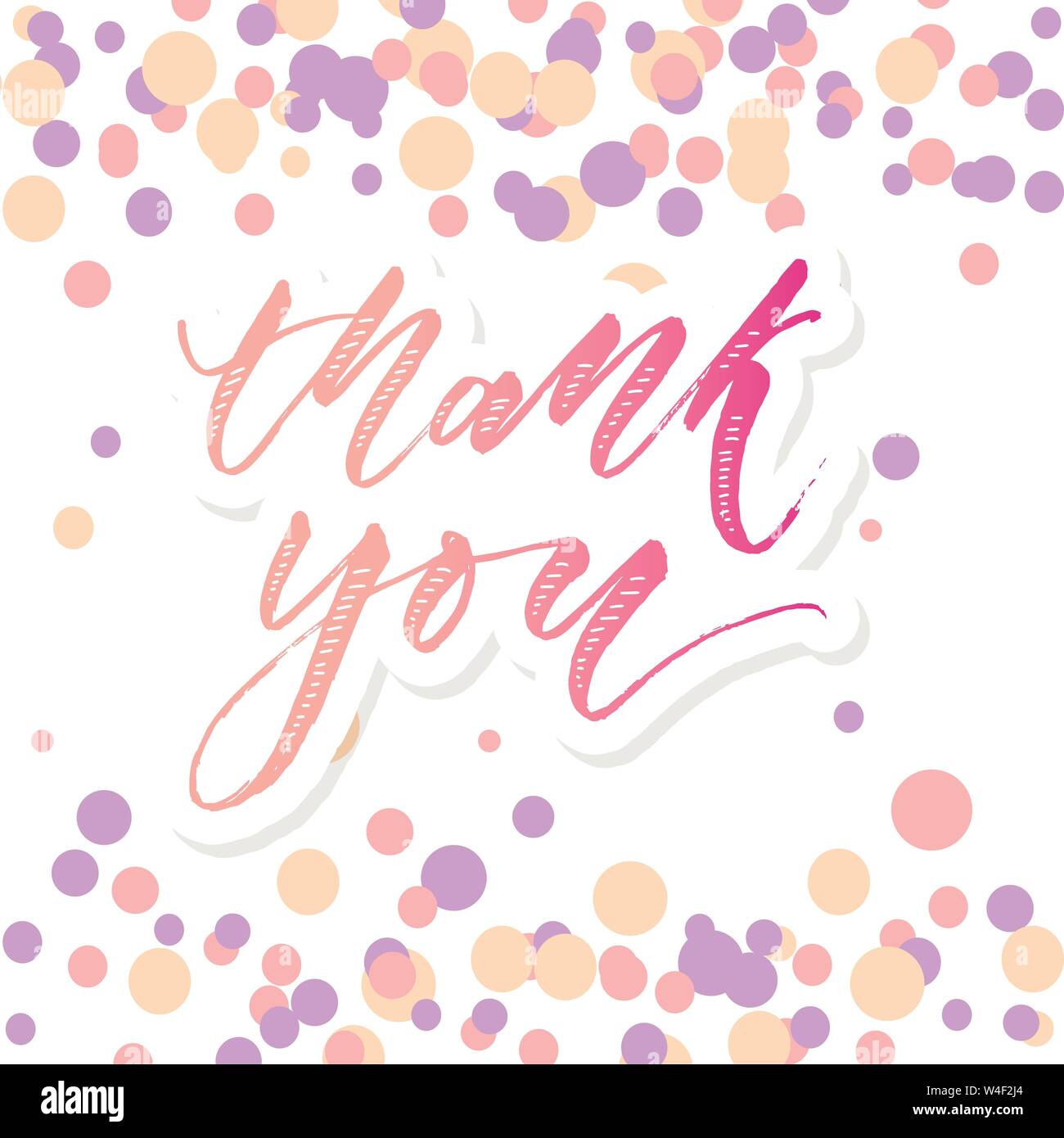 Thank you Watercolor Lettering Calligraphy Vector Illustration Stock ...