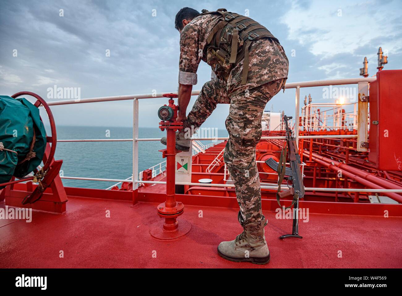 Iran seizes British tanker in Strait of Hormuz  on July 2019 Stock Photo