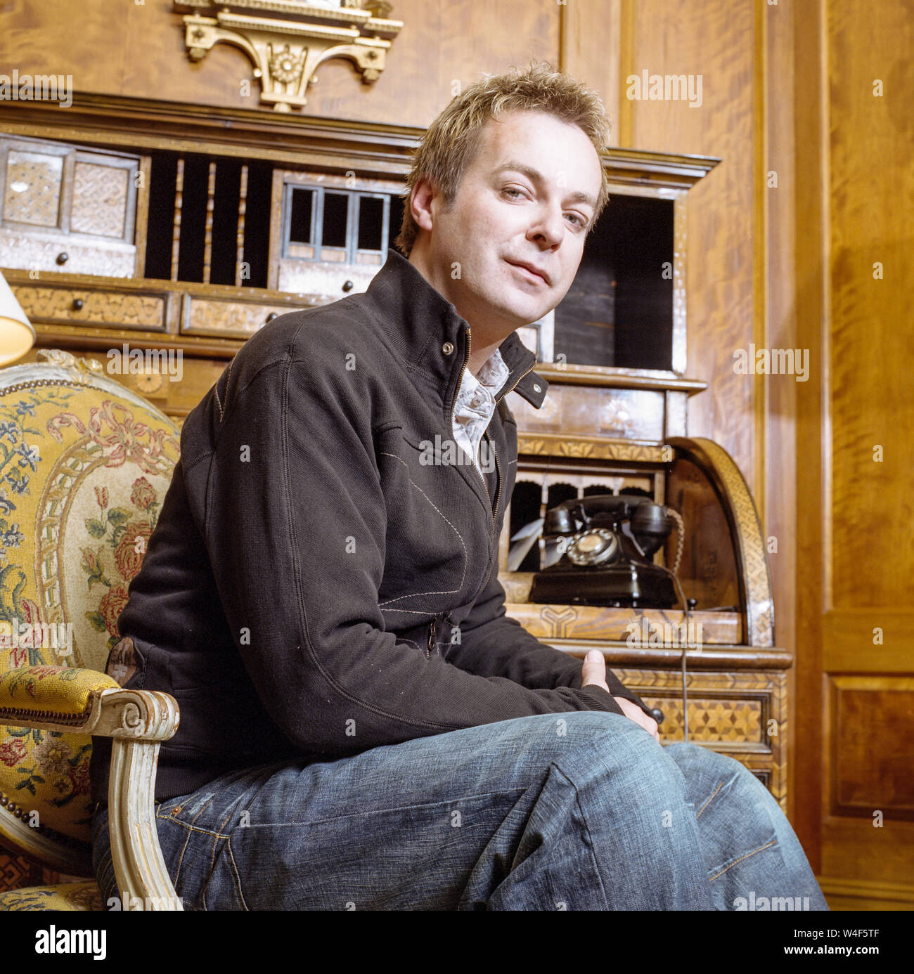 Julian Clary English Comedian photographed the Covent Garden Hotel, London, England, United Kingdom. Stock Photo