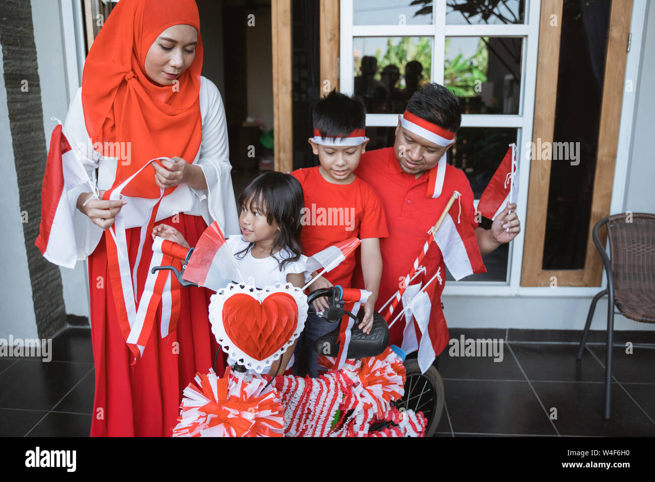 sepeda hias. independence day of indonesia Stock Photo