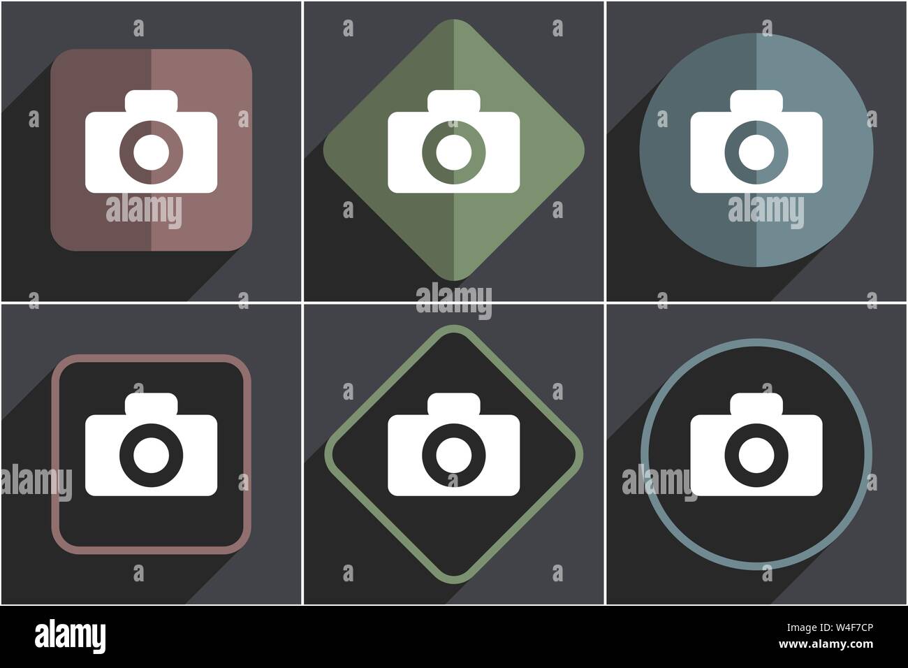 Camera flat vector icons set Stock Vector Image & Art - Alamy