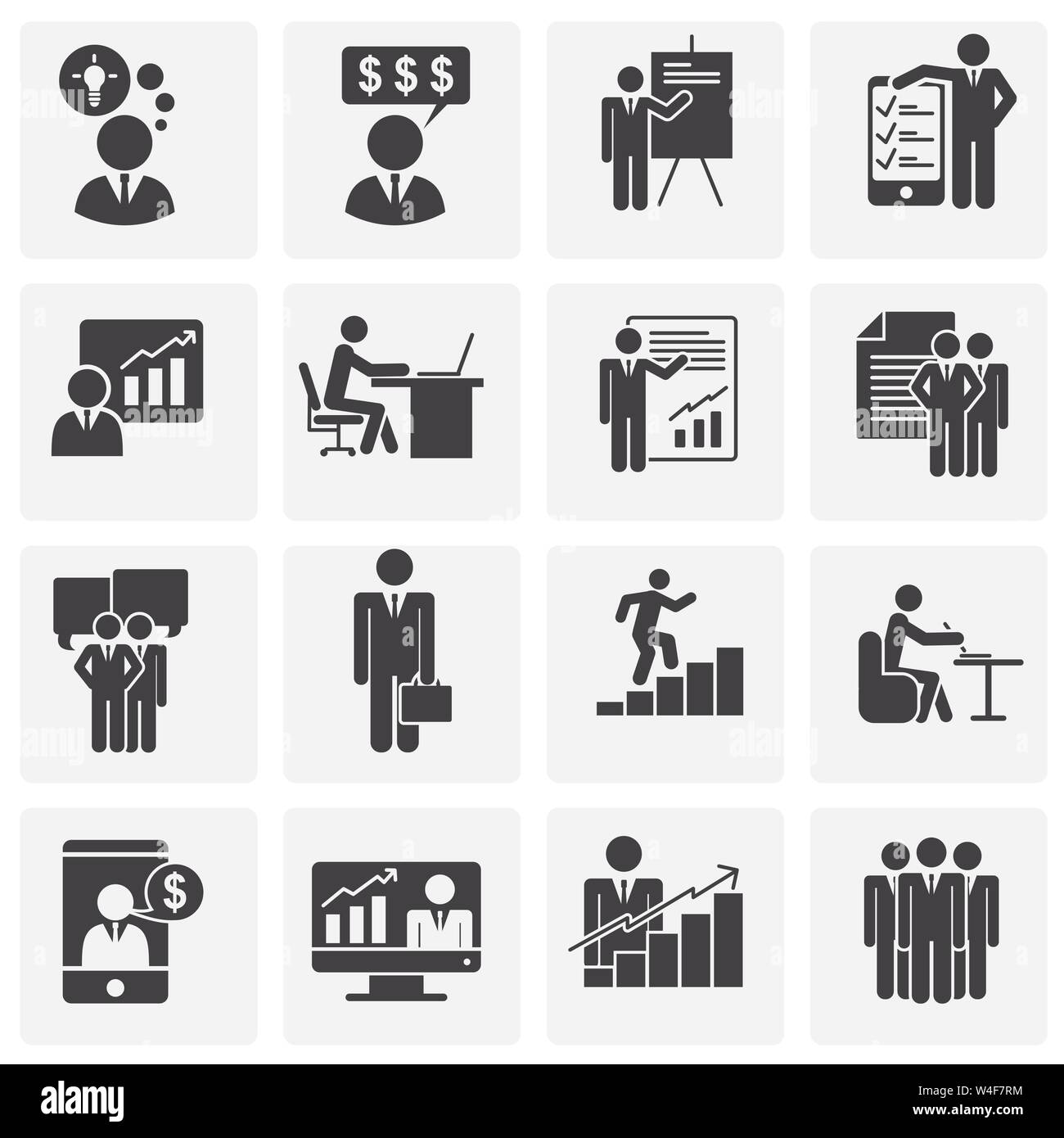 Business people icons set on background for graphic and web design ...