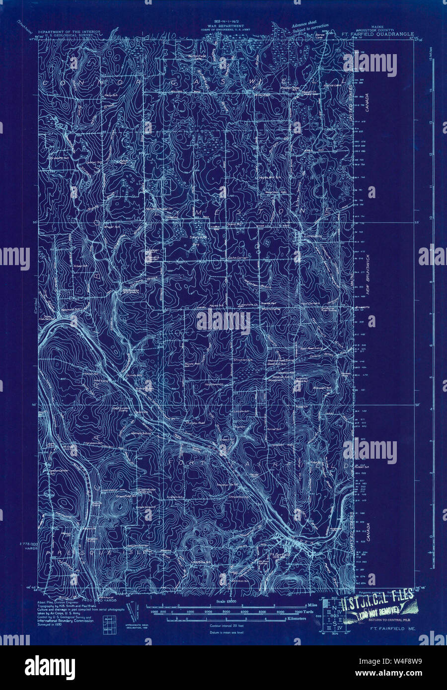 Maine USGS Historical Map Fort Fairfield 807493 1930 48000 Inversion