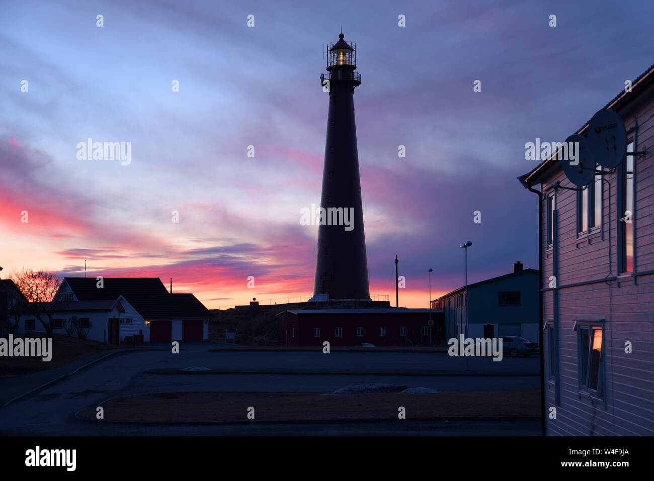 Norway, sunset at Andenes Stock Photo