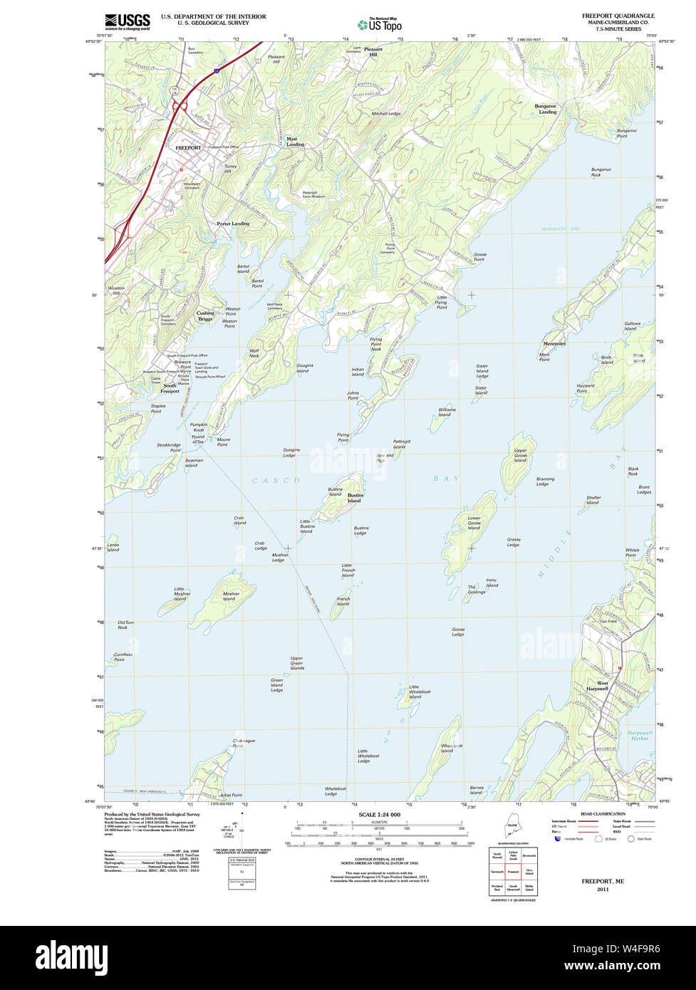 Map Of Freeport Maine Map Of Freeport Maine Cut Out Stock Images & Pictures - Alamy