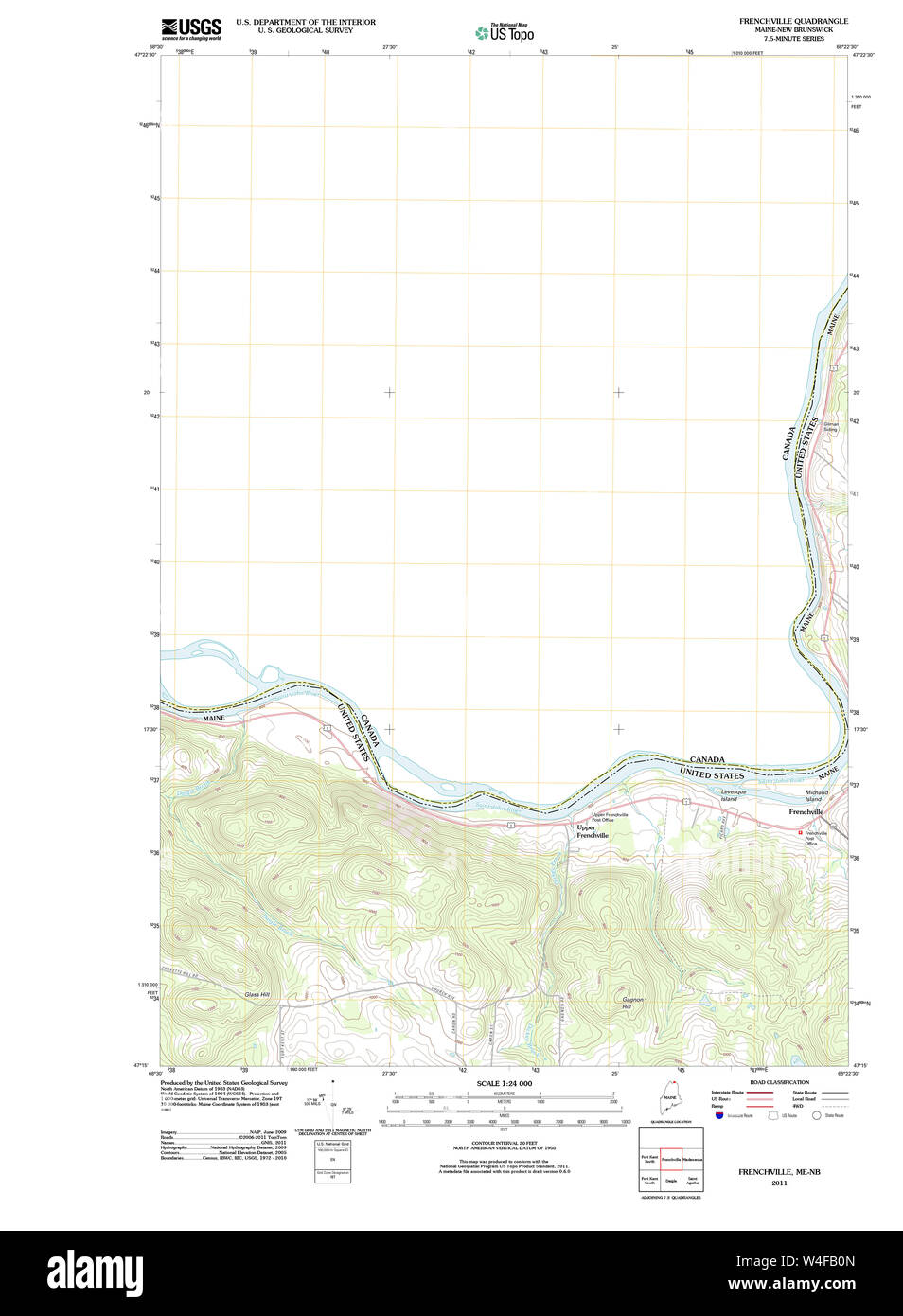 Frenchville maine map hires stock photography and images Alamy
