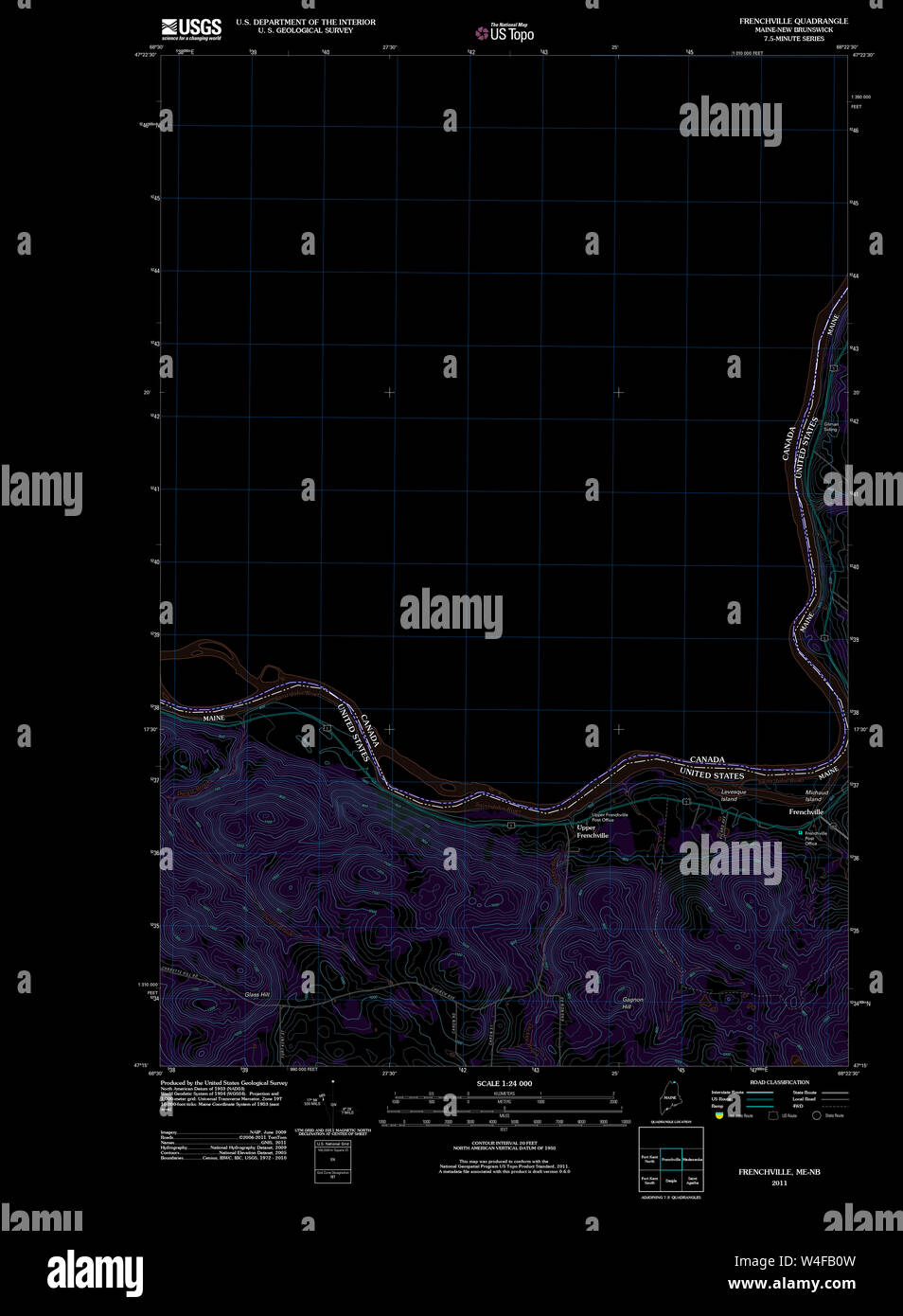 Maine USGS Historical Map Frenchville 20110831 TM Inversion Restoration