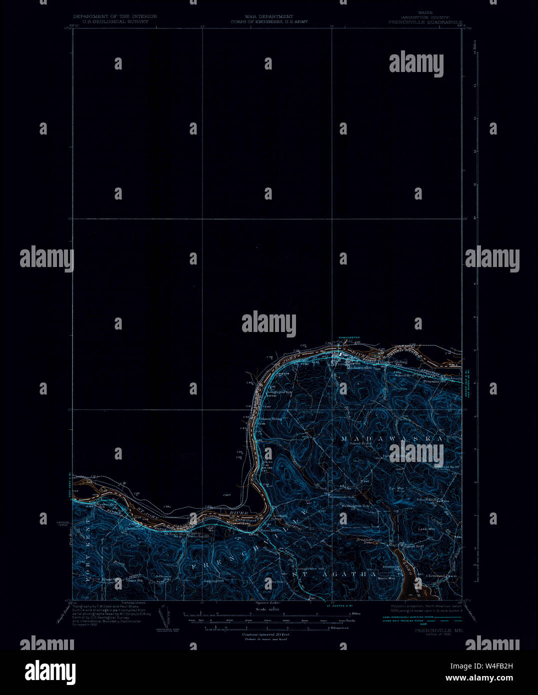 Frenchville maine map hires stock photography and images Alamy