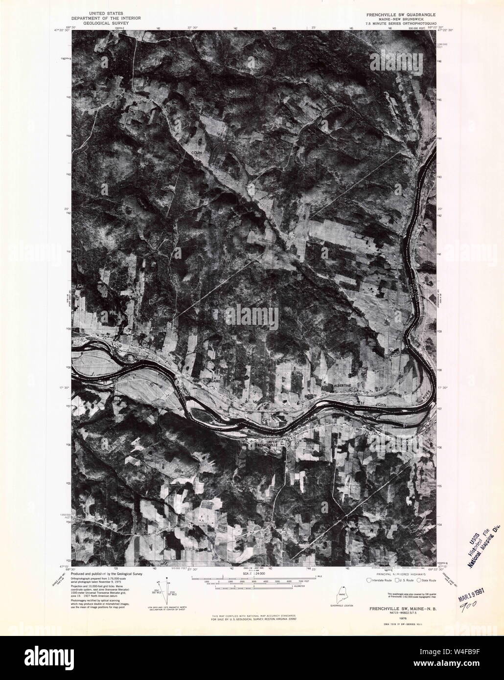 Frenchville maine map hires stock photography and images Alamy