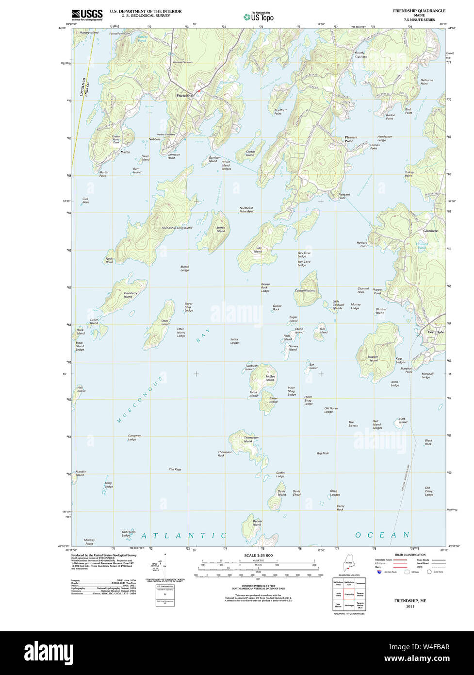 Maine USGS Historical Map Friendship 20110830 TM Restoration Stock