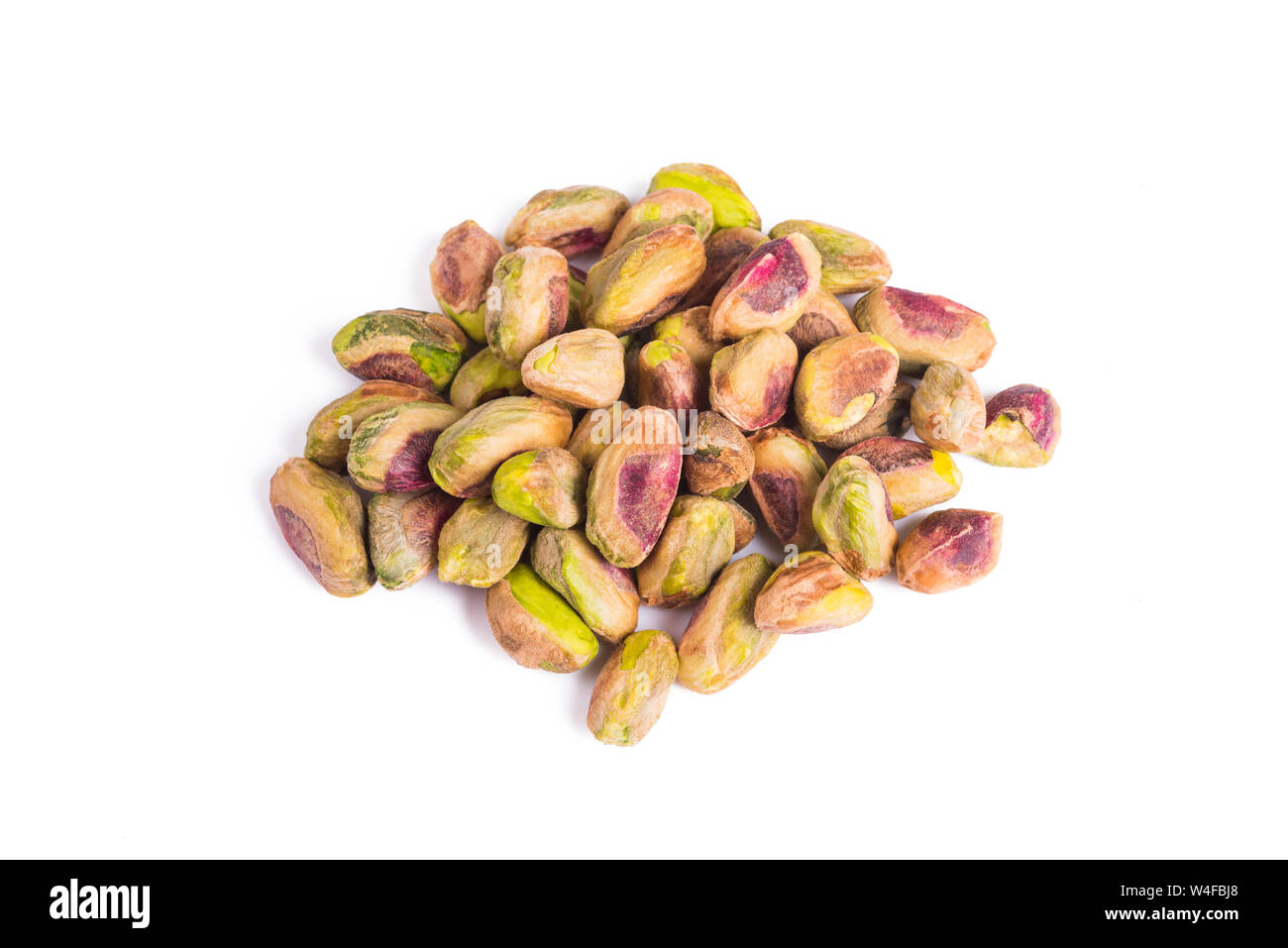 pistachios group  isolated on  white background Stock Photo