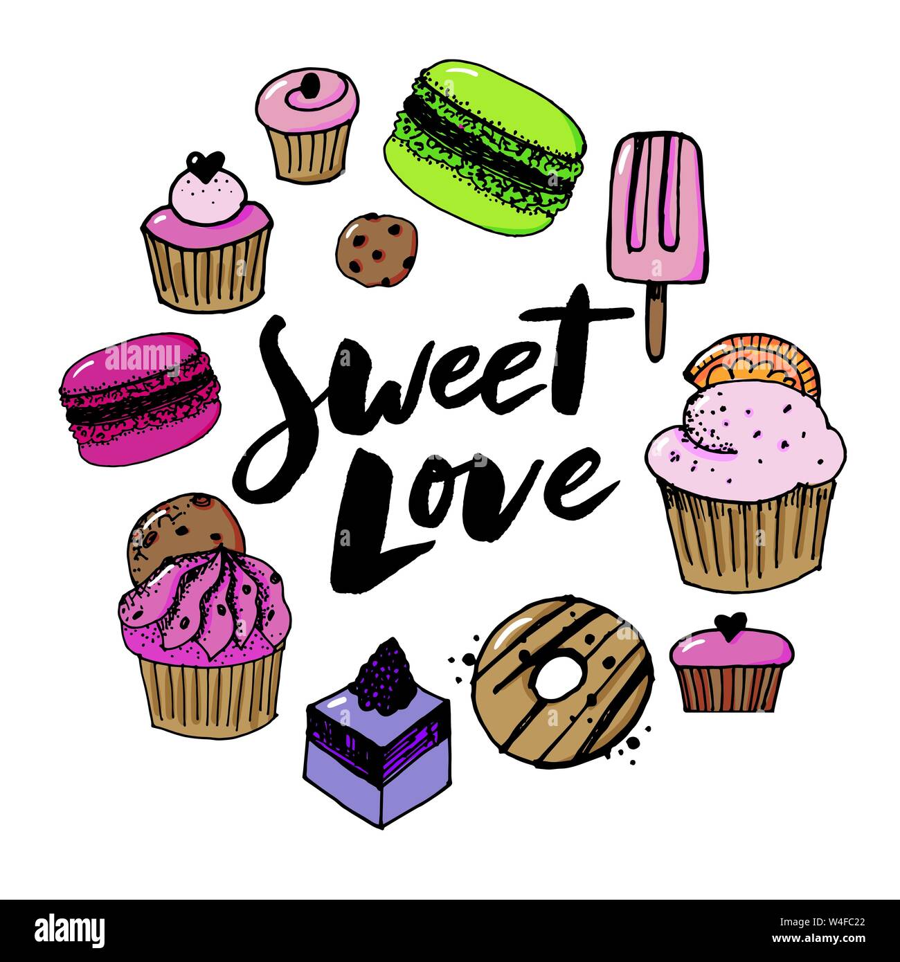 Hand Drawn Cheesecake High Resolution Stock Photography And Images Alamy