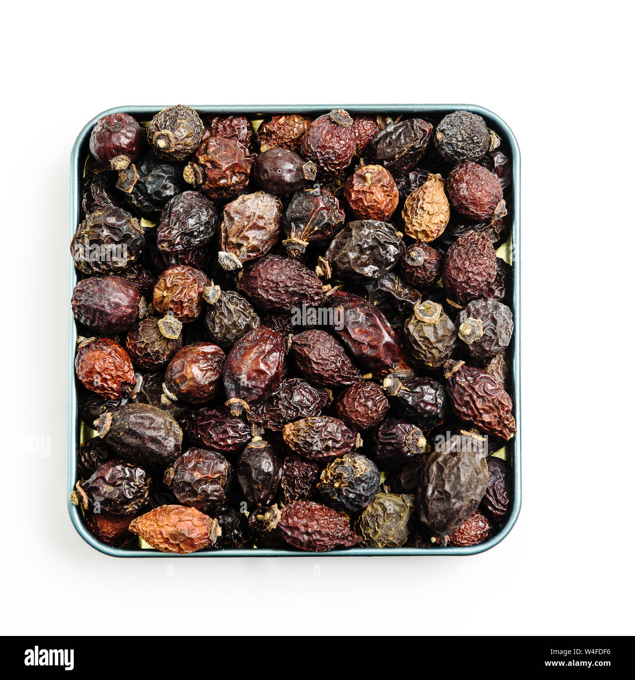 Dried rosehip berries on white background top view Stock Photo Alamy