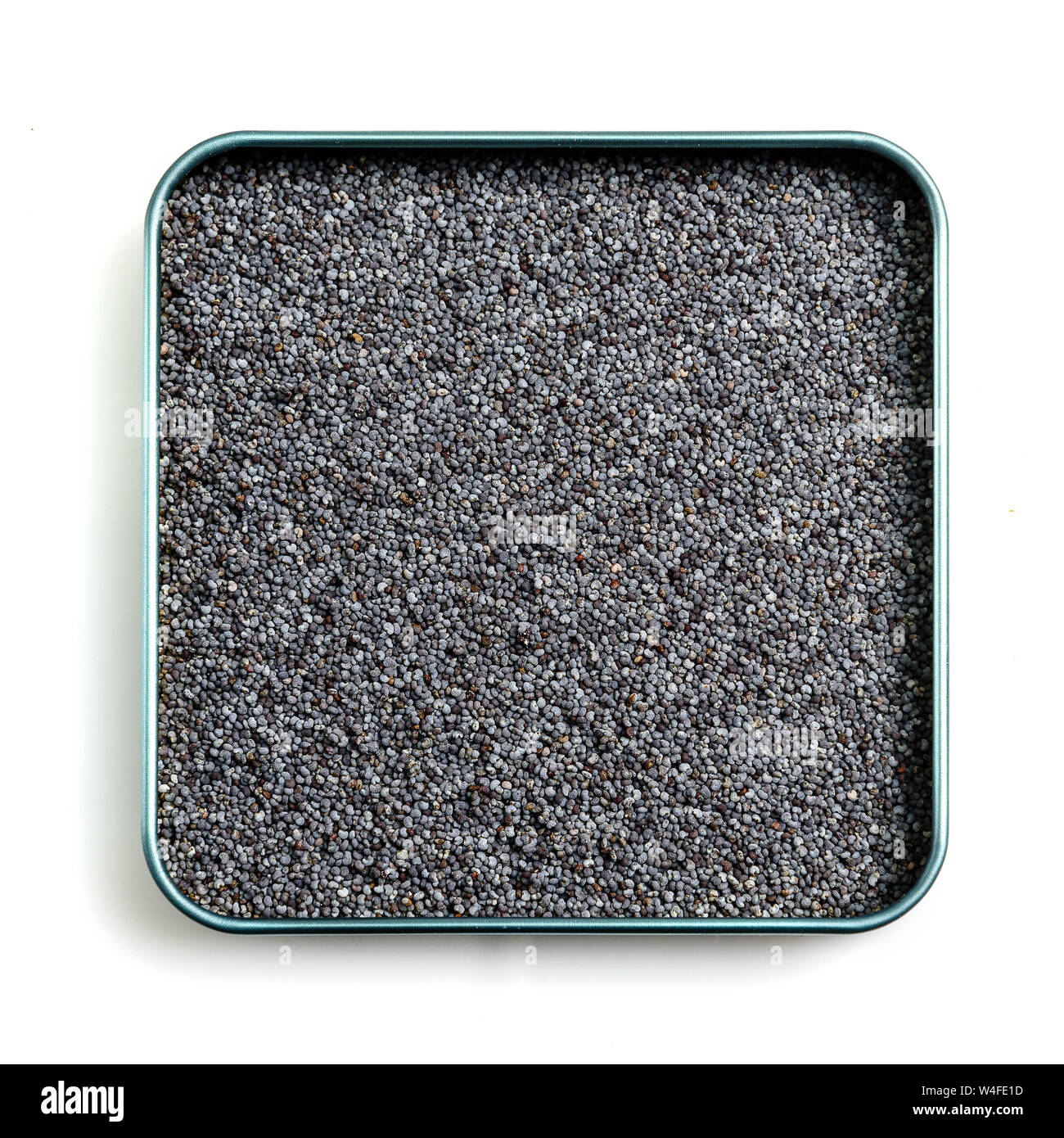 Poppy seed seasoning on white background top view Stock Photo Alamy