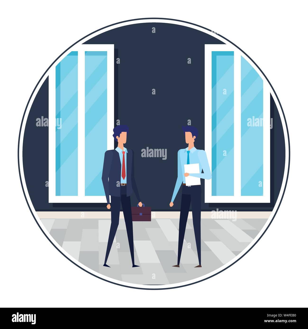 Using Phone At Work Vector businessmen using smartphone in the workplace Stock Vector Image & Art ...