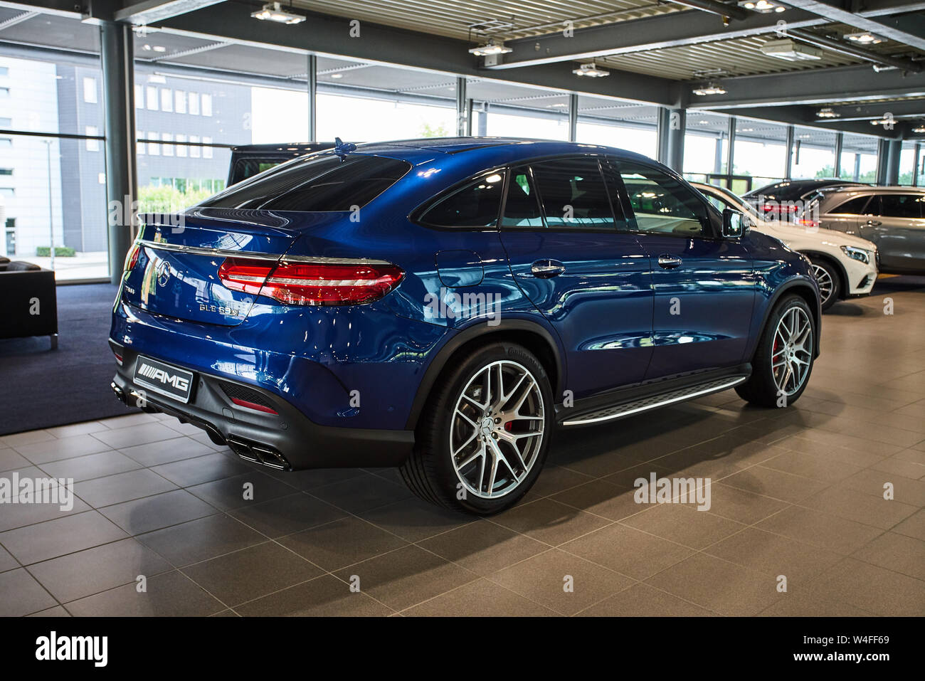Germany, Dusseldorf July 17, 2019 The new modern MercedesBenz AMG