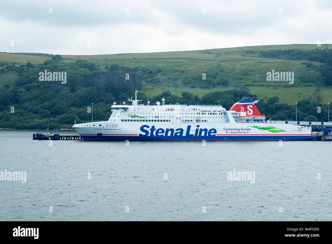 Stena Line ferry docked at Cairnryan, Stranraer, Scotland. Stock Photo