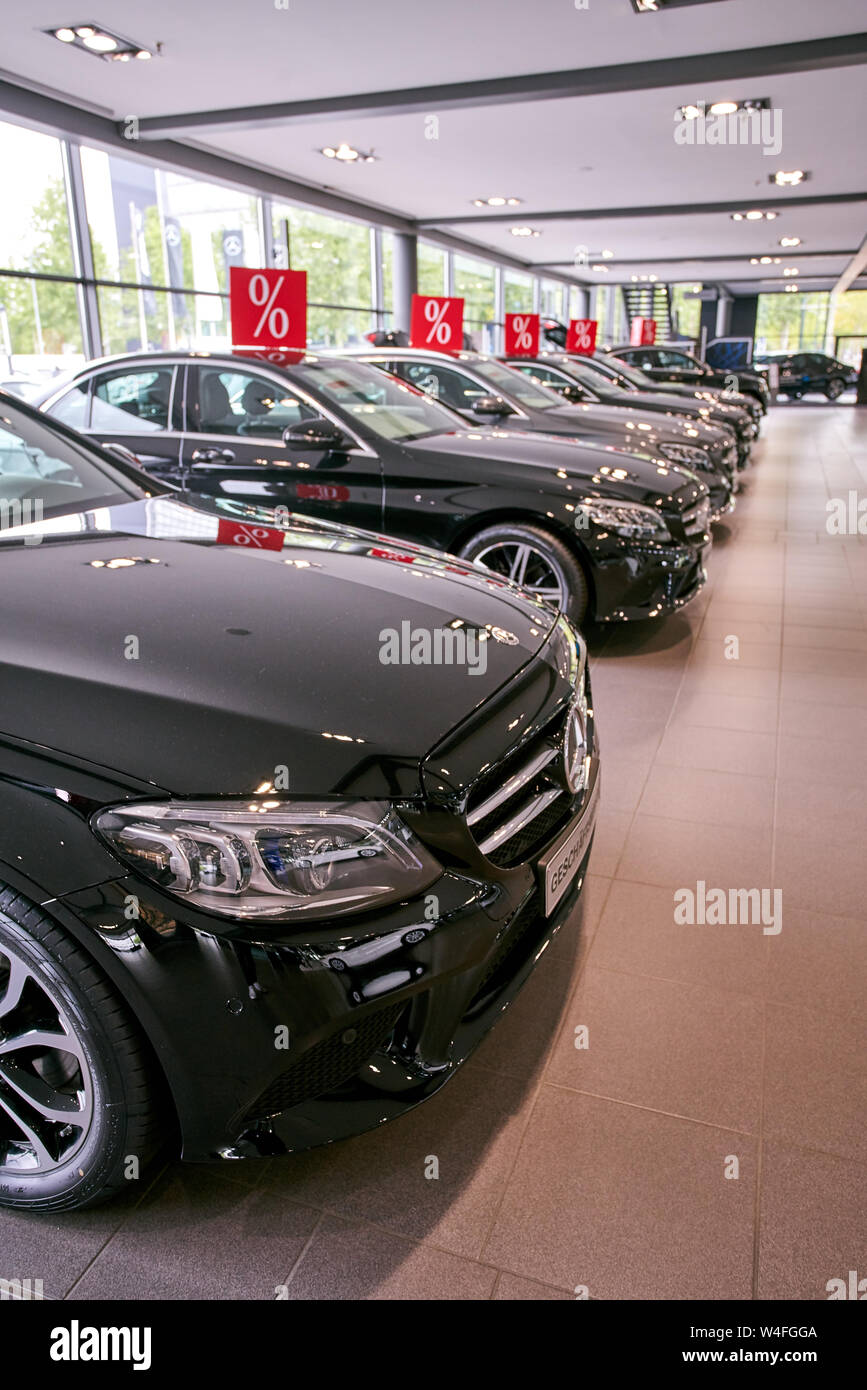 Germany, Dusseldorf July 17, 2019 MercedesBenz Store in Dusseldorf