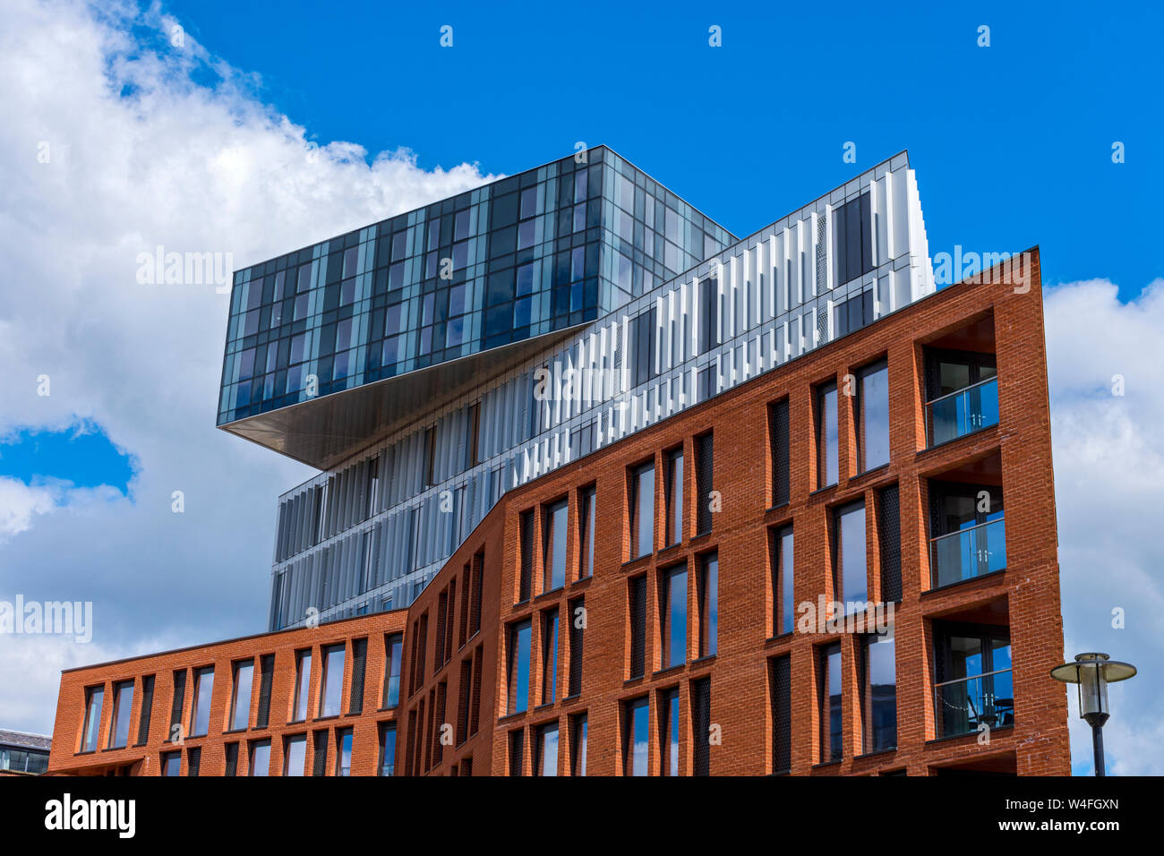 The Burlington House apartment block (SimpsonHough, 2019), Piccadilly Basin, Manchester, UK