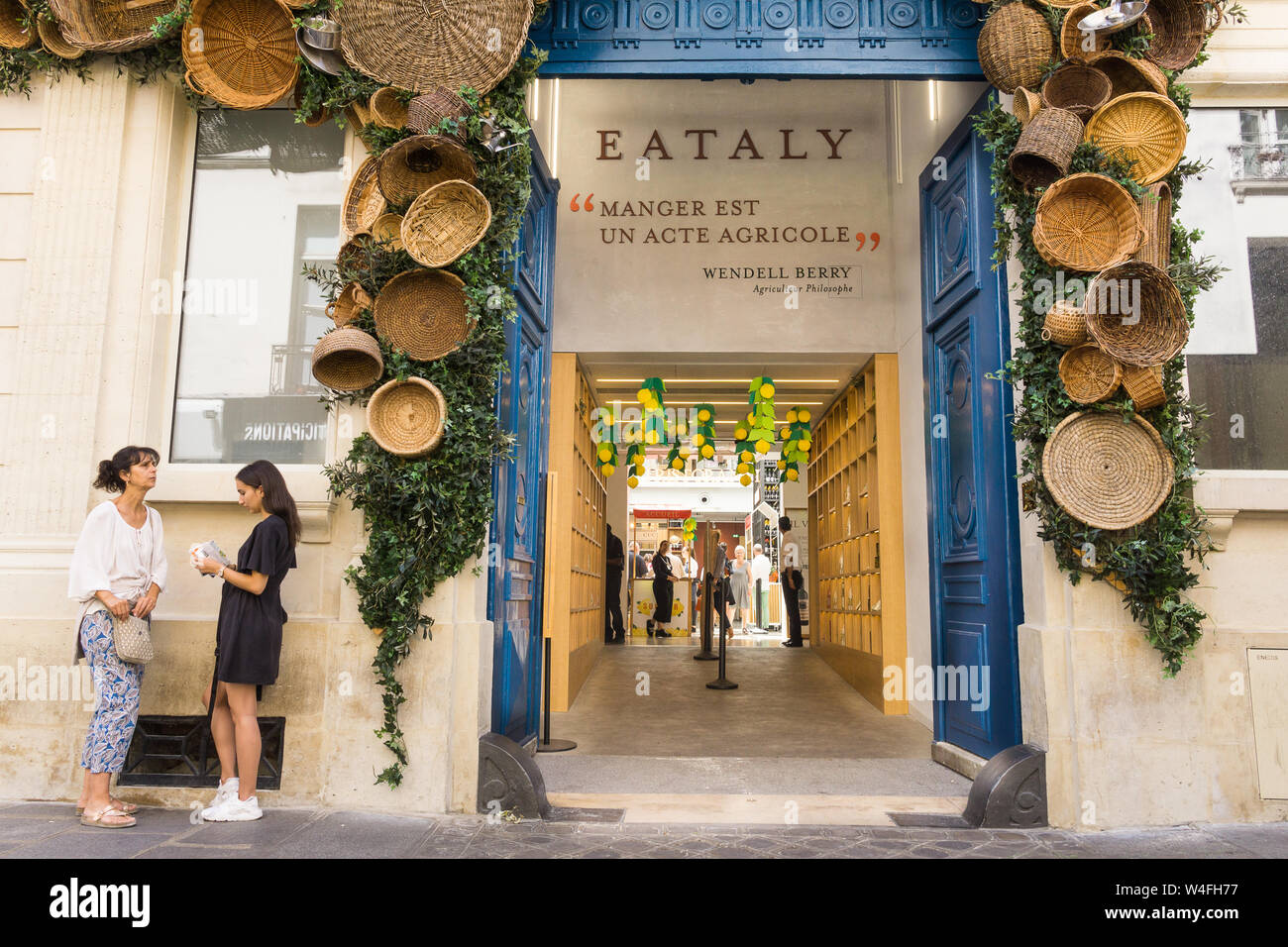 Eataly Paris - Store front of Eataly, the Italian marketplace and food hall, in Marais district of Paris, France, Europe. Stock Photo
