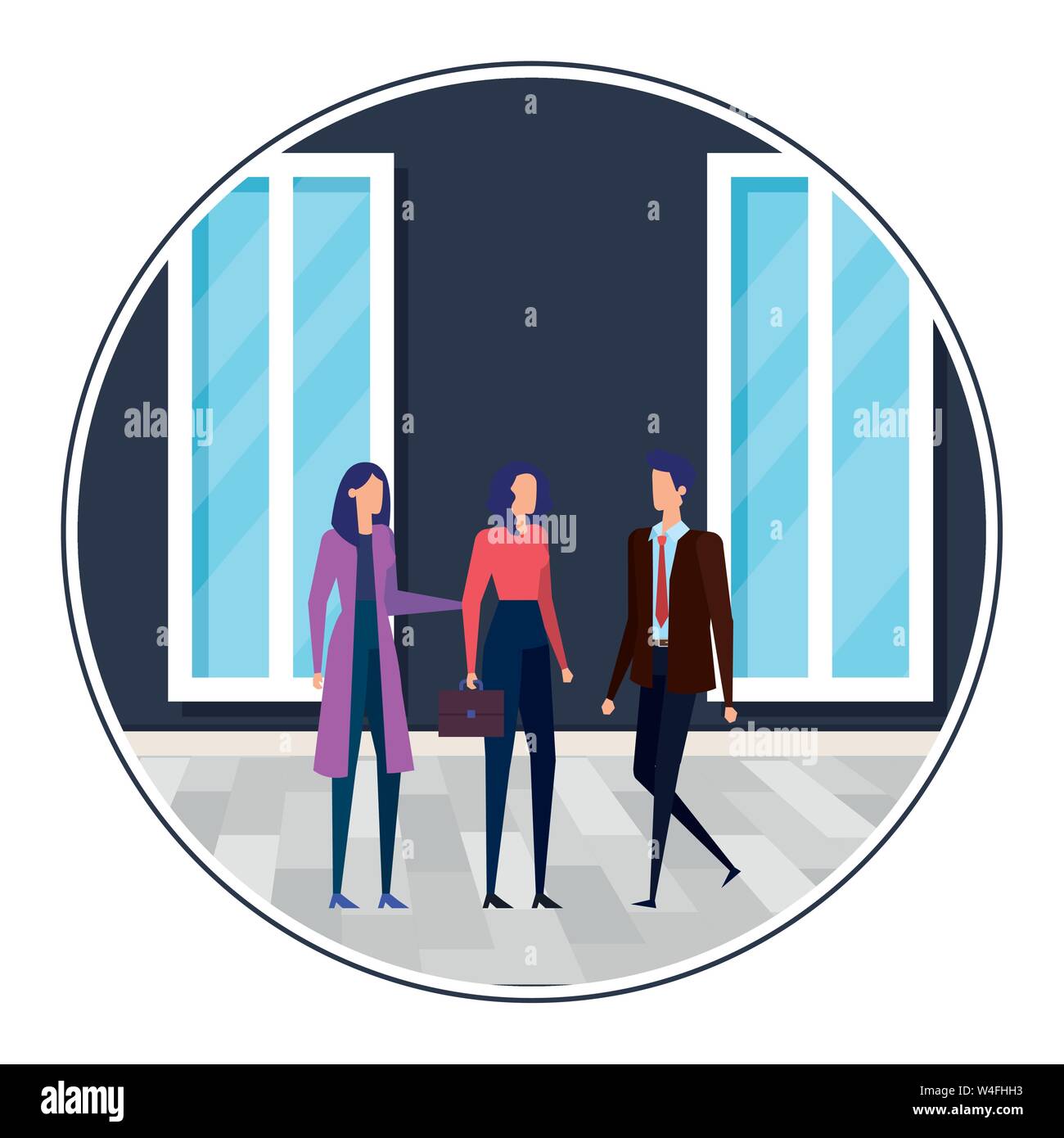 elegant business people in the workplace Stock Vector Image & Art - Alamy