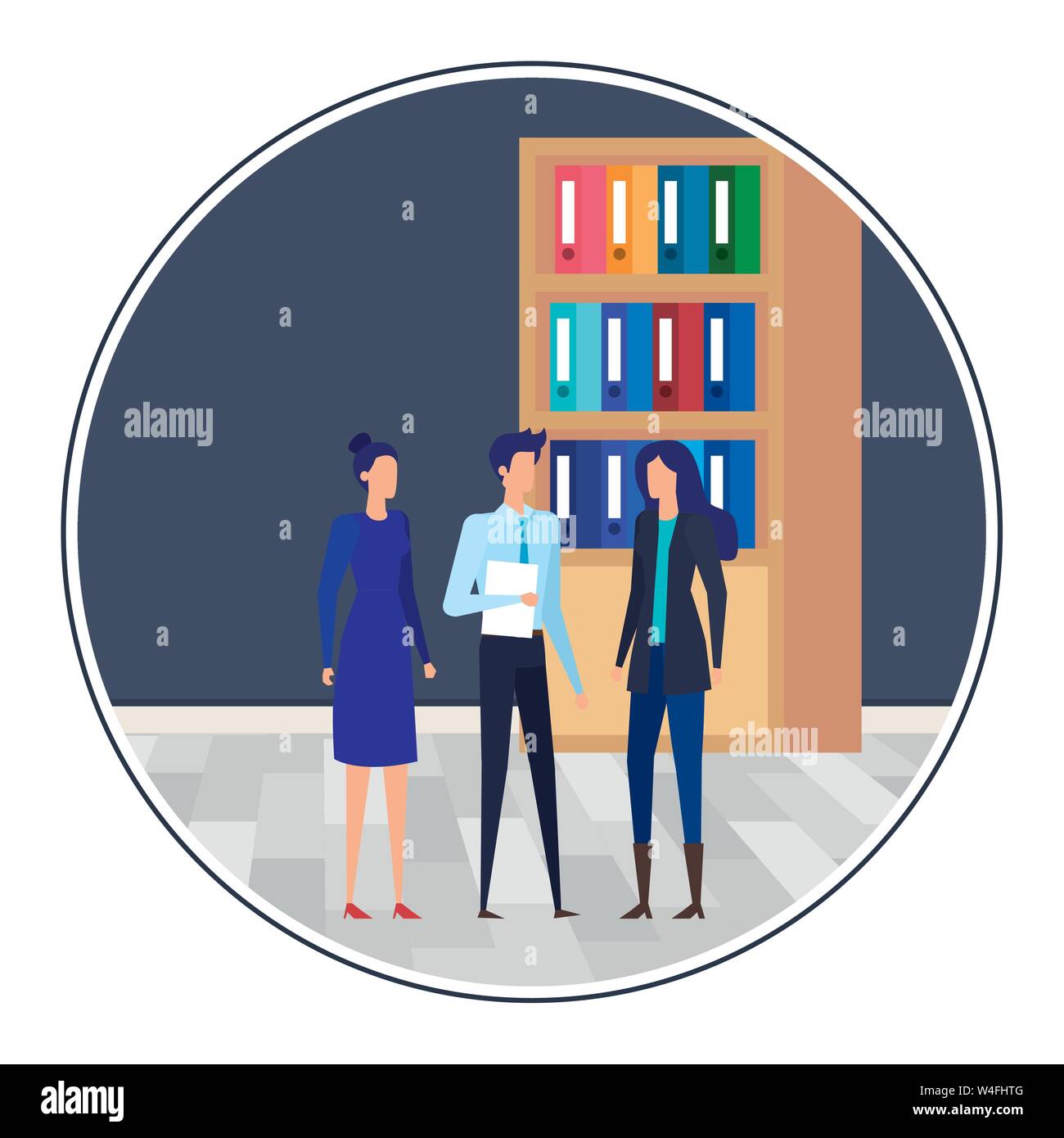 elegant business people in the workplace Stock Vector Image & Art - Alamy