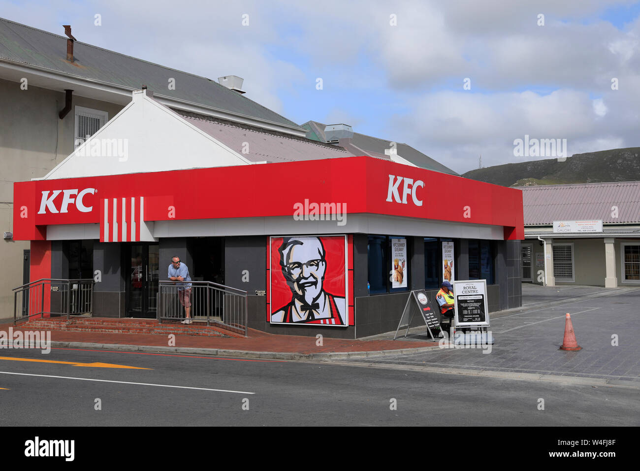 KFC branch in the coastal town of Hermanus, Overberg, South Africa. Stock Photo