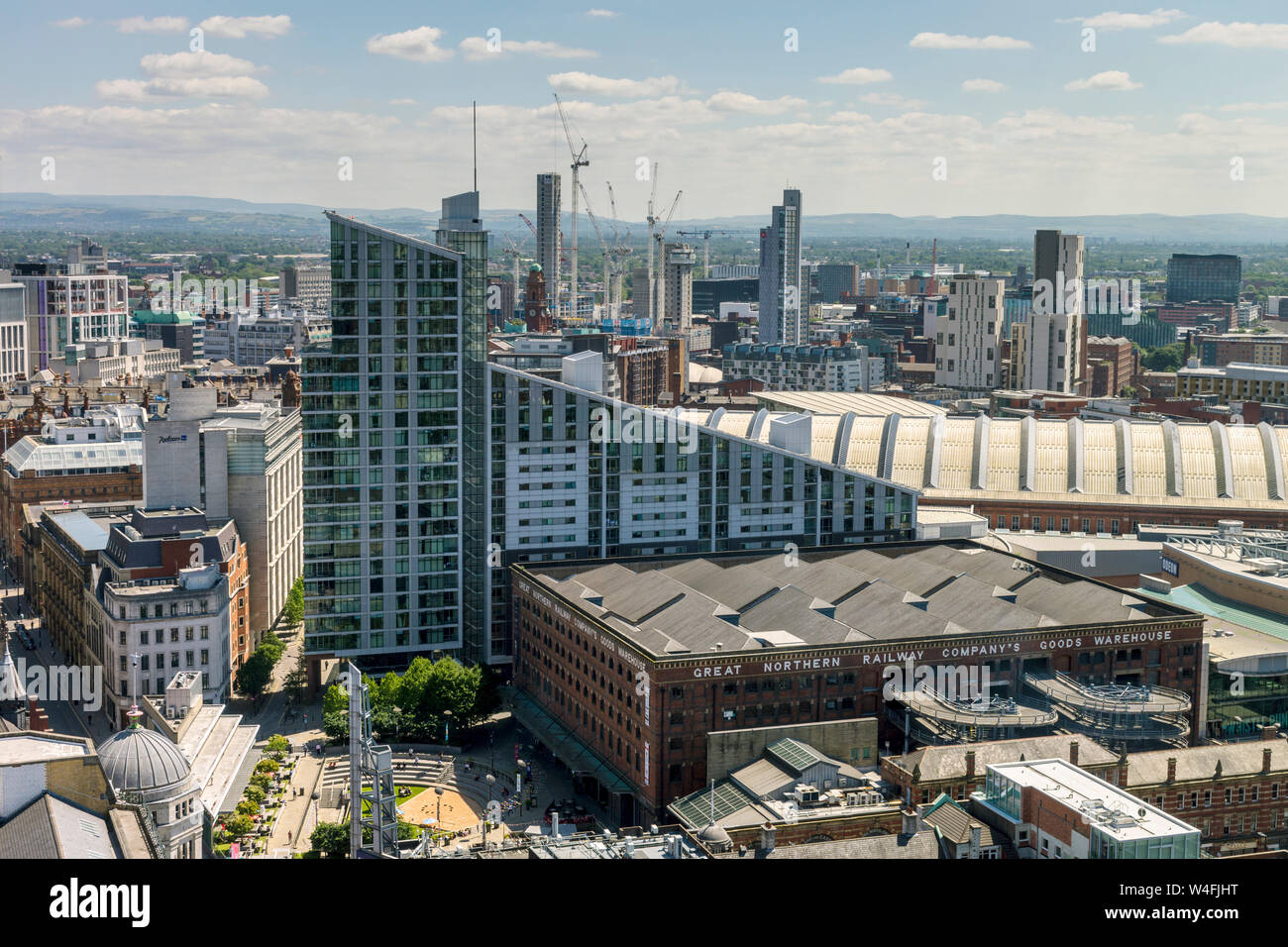 The Great Northern Tower and Great Northern Warehouse from the 20
