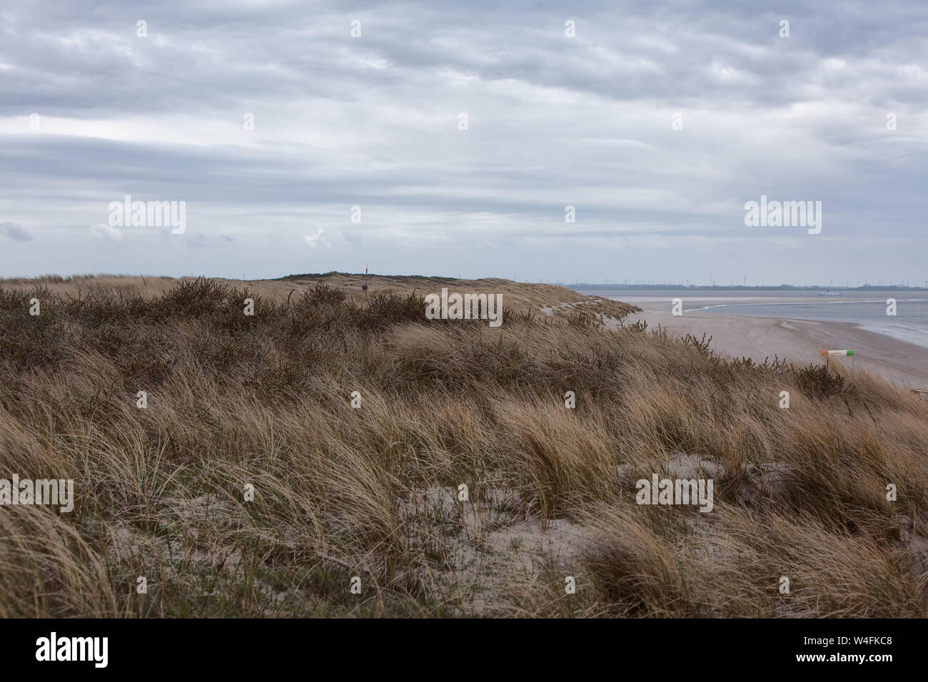 Europe Germany East Frisia North Sea Langeoog - A stormy morning on Langeoog Stock Photo