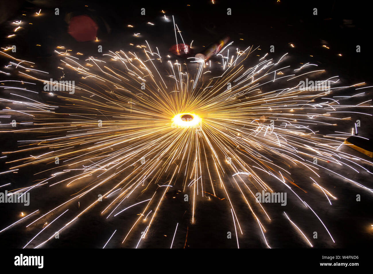 A fire cracker which rotates on the ground when lit Firework crackers