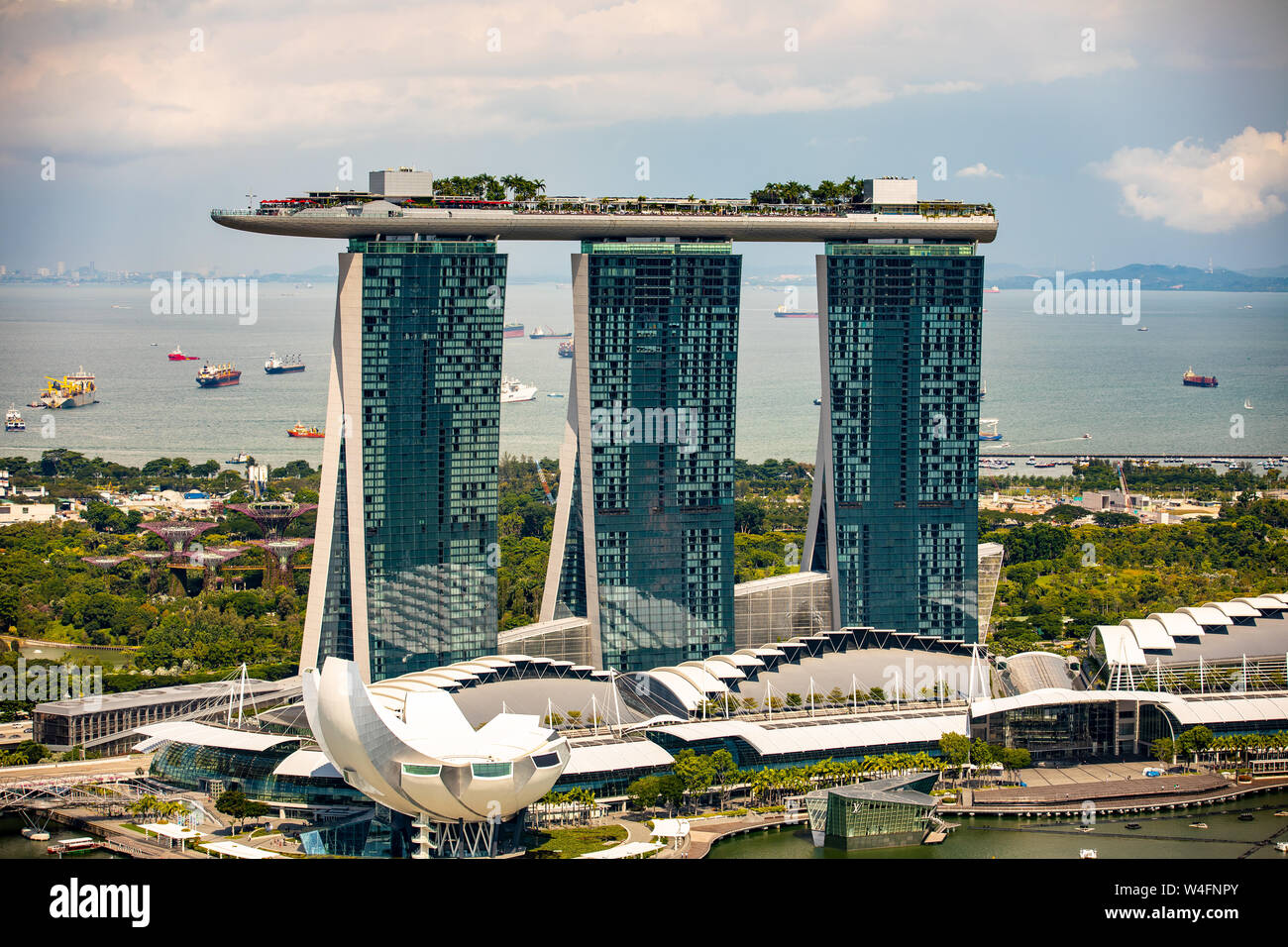 Marina Bay Sands Hotel during the day Stock Photo