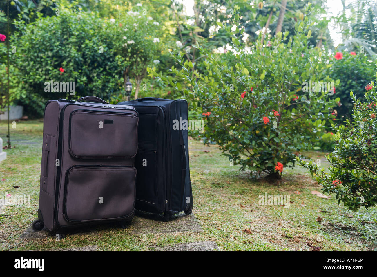 two large suitcases