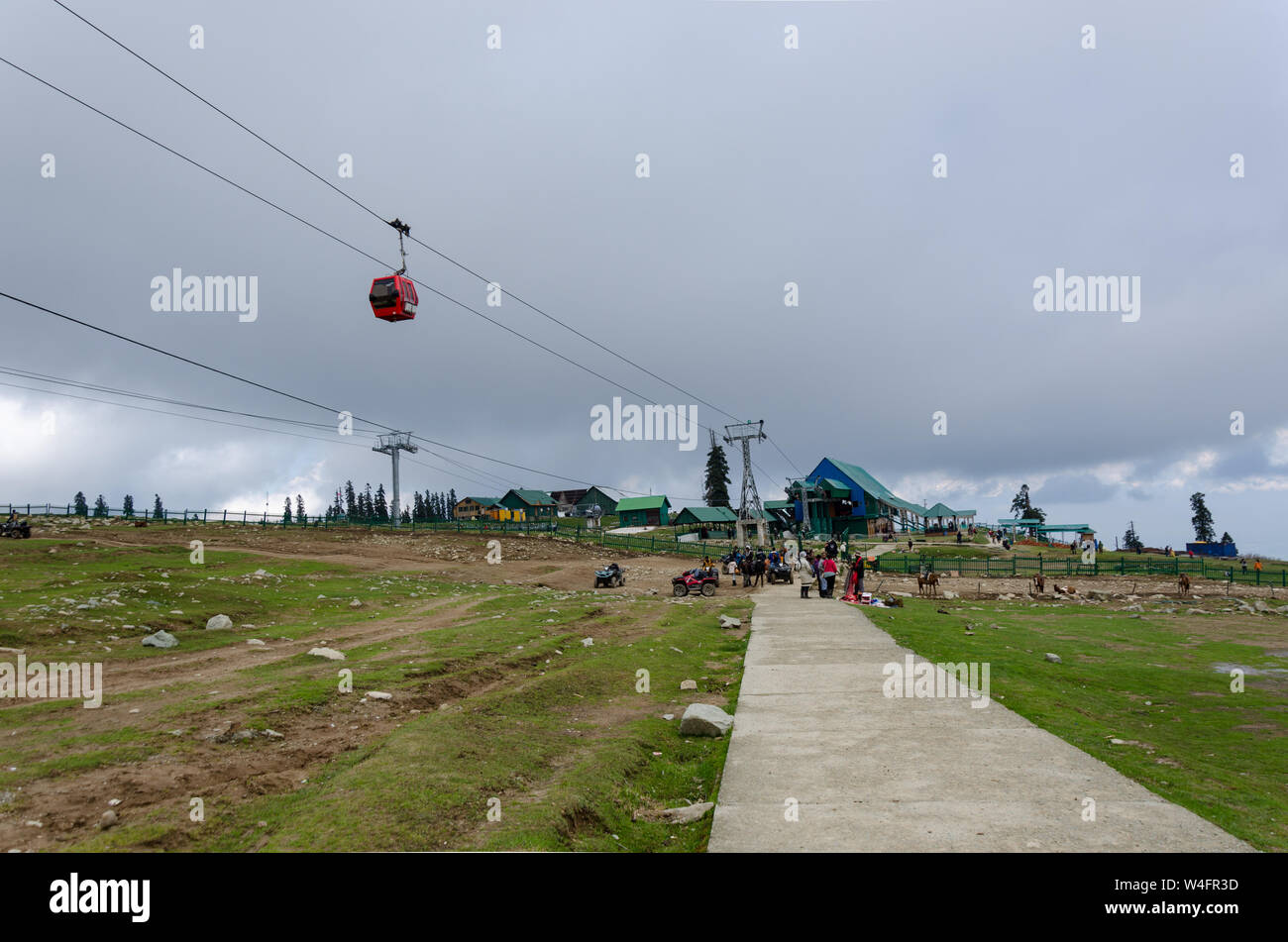 View of Gulmarg Gondola Phase 2 from Kongdori, Gulmarg, Jammu and