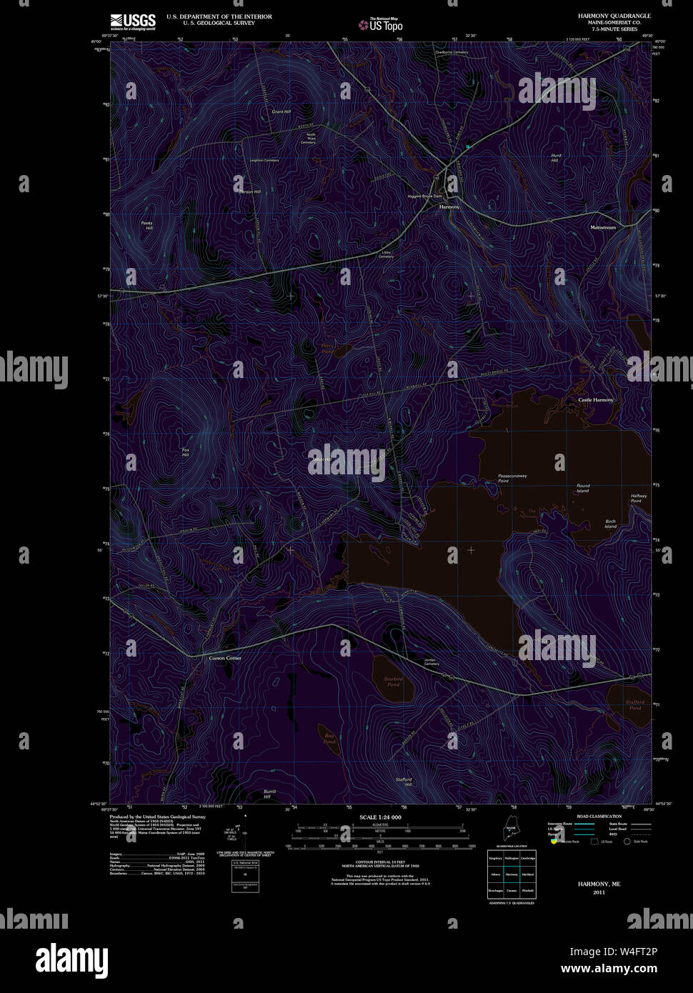 Maine USGS Historical Map Harmony 20110906 TM Inversion Restoration