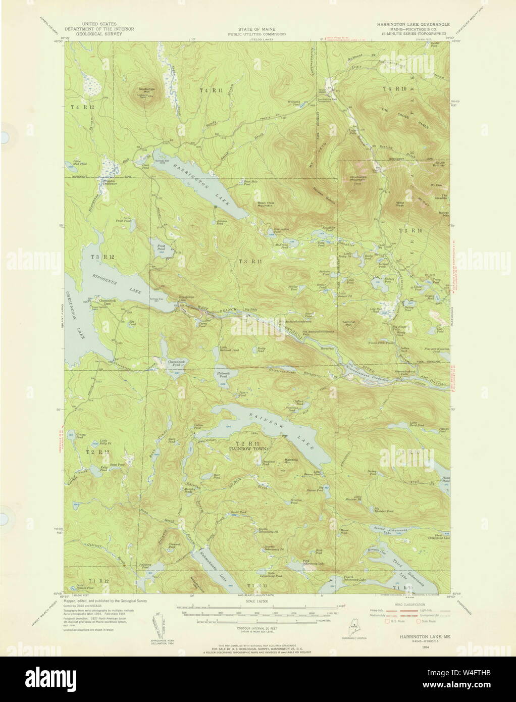 Harrington maine map hires stock photography and images Alamy