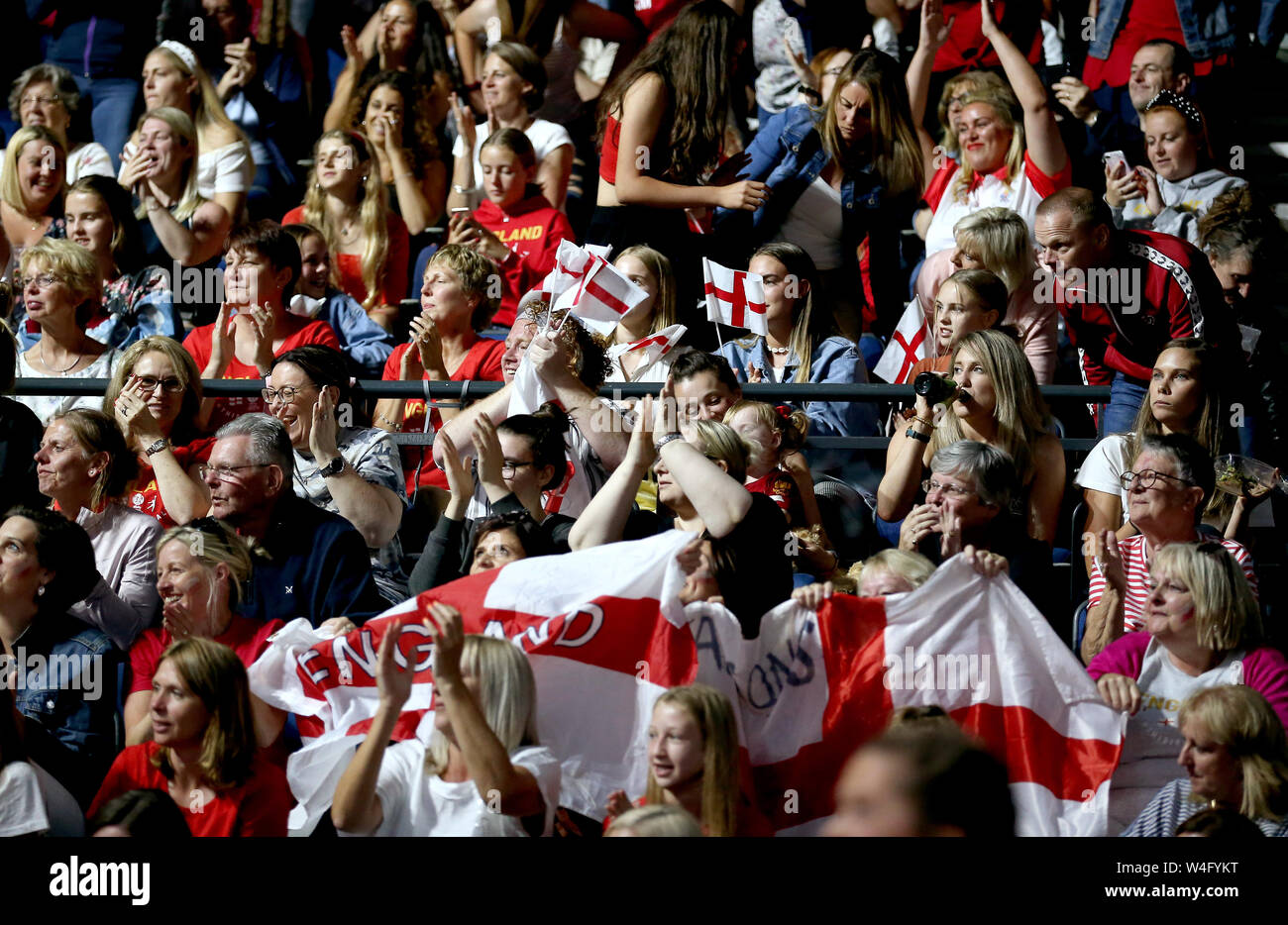 Fans show there support from the stands hi-res stock photography and ...