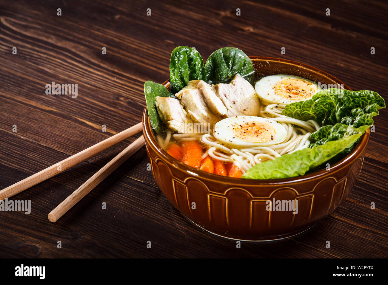 Chinese soup - ramen Stock Photo