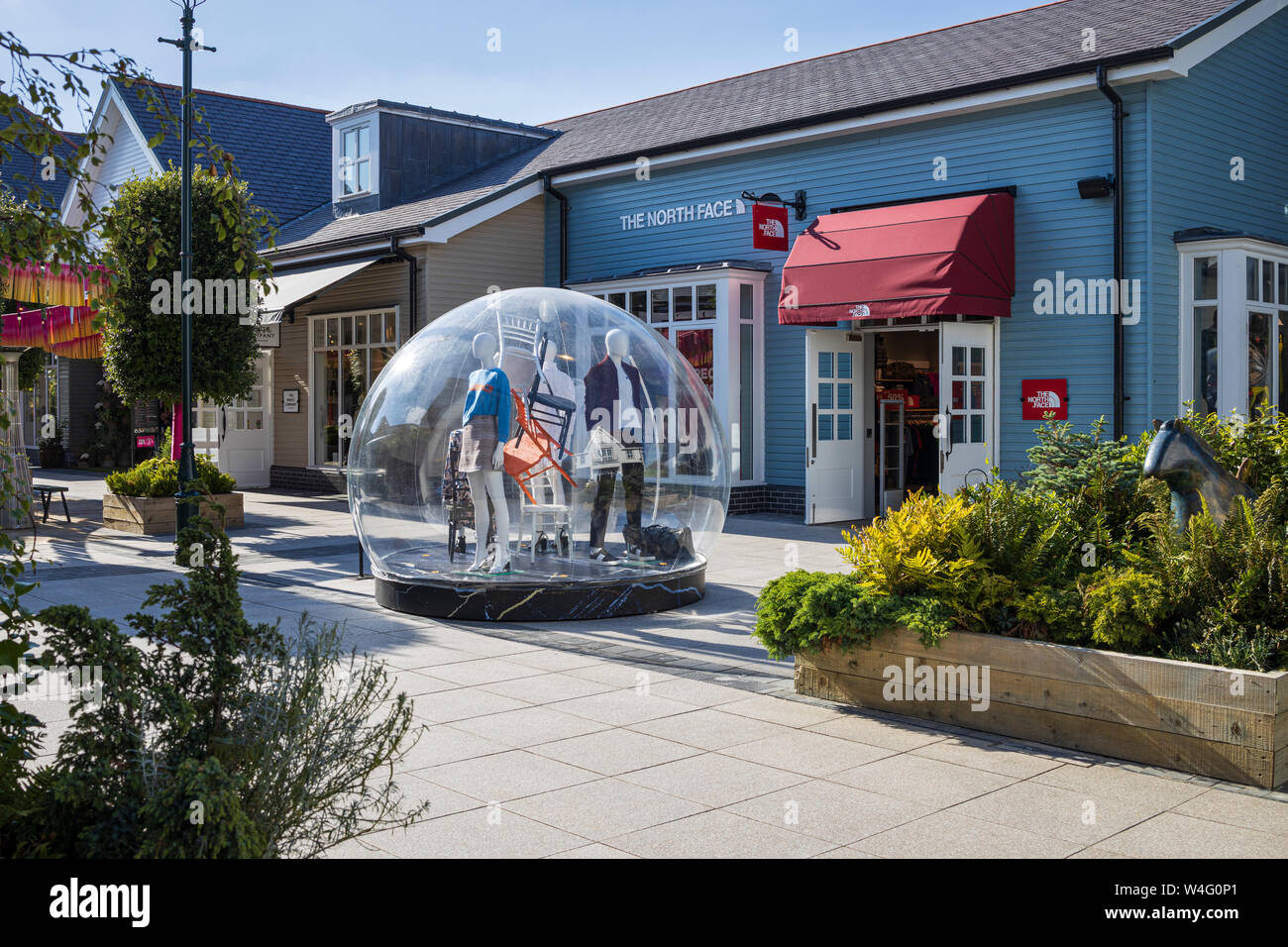 North Face shop and bubble fashion display at the Kildare Village outlet  center, part of the Bicester Village shopping Collection, Nurney, County  Kild Stock Photo - Alamy