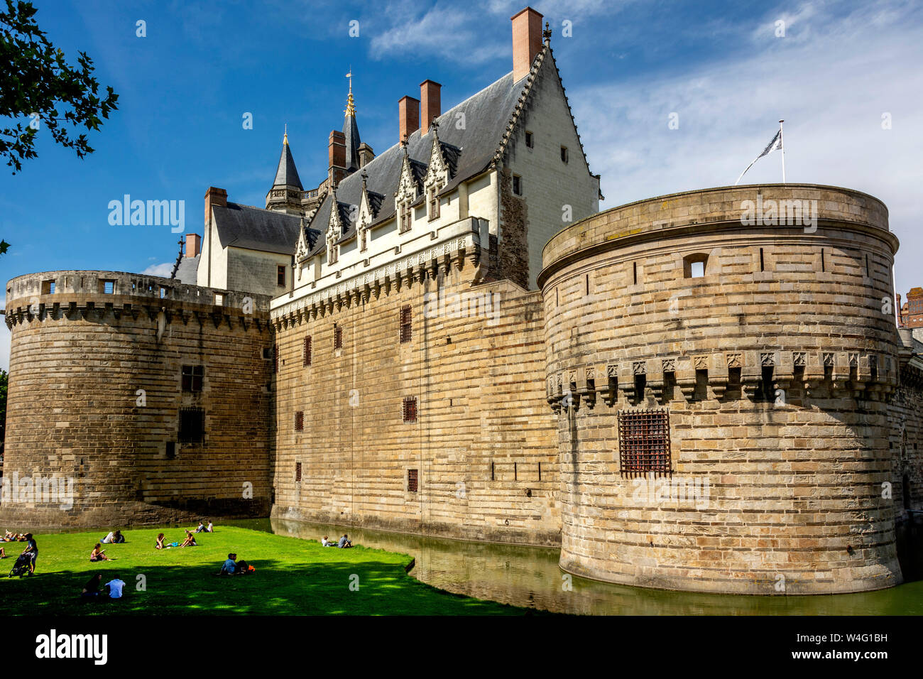 Nantes. Chateau des Ducs de Bretagne, Castle of the Dukes of Brittany, Loire Atlantique. Pays de la Loire. France Stock Photo