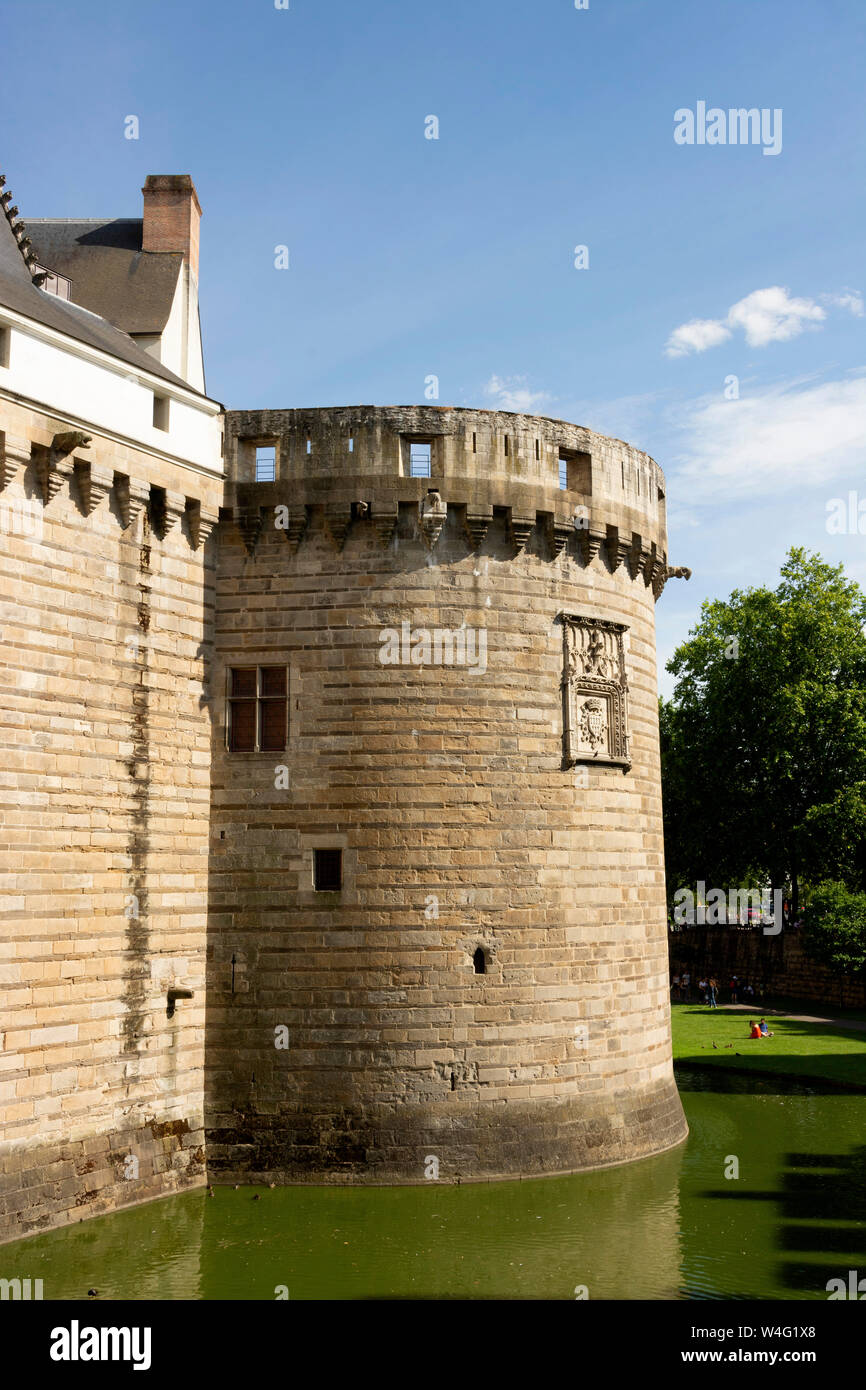 Nantes. Chateau des Ducs de Bretagne, Castle of the Dukes of Brittany, Loire Atlantique. Pays de la Loire. France Stock Photo
