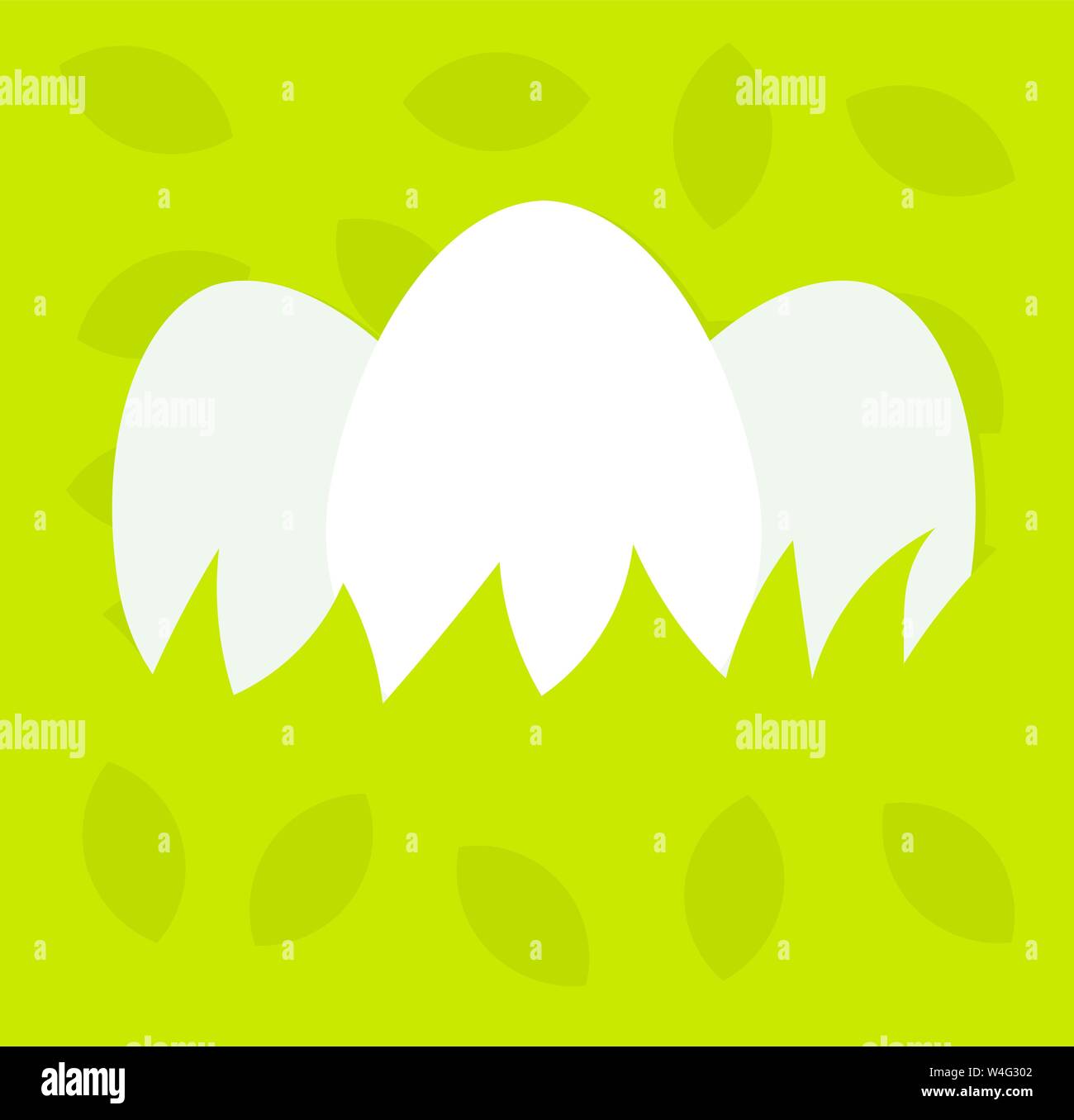 Eggs in grass Easter background. Vector illustration. Stock Vector