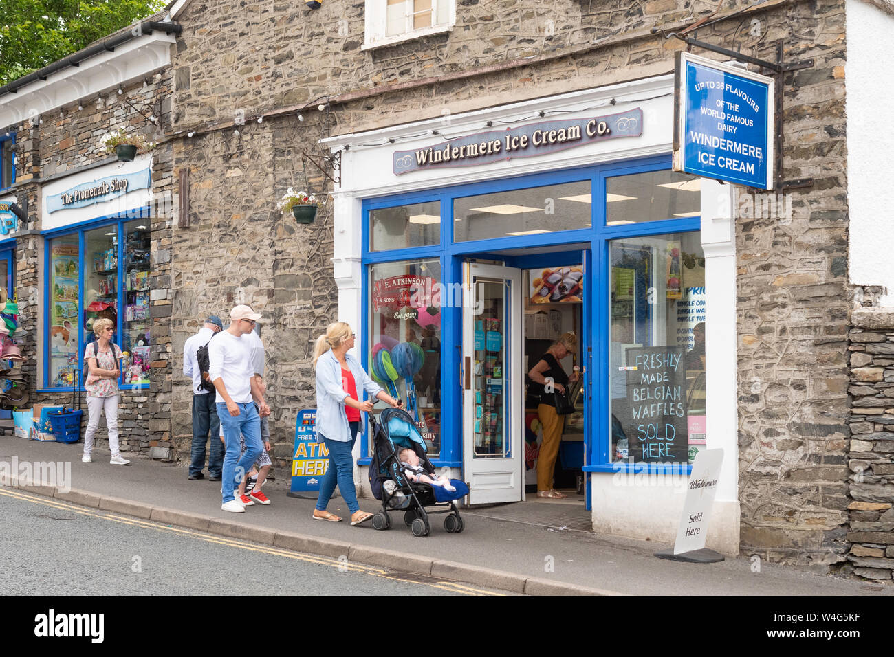 Windermere Ice Cream company, Bowness on Windermere, Stock Photo